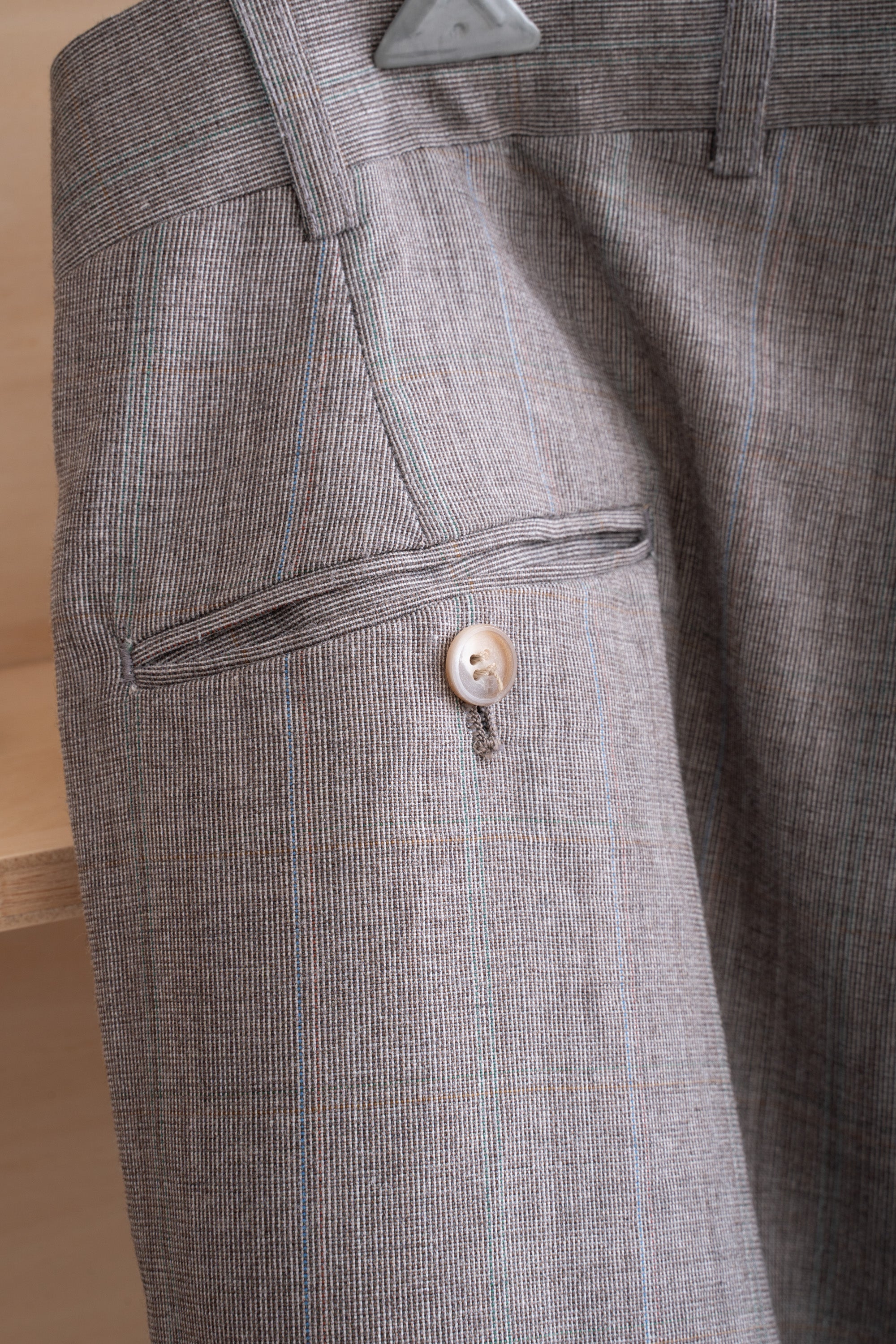 80~90S UNKNOWN BRAND CHECKED SLACKS