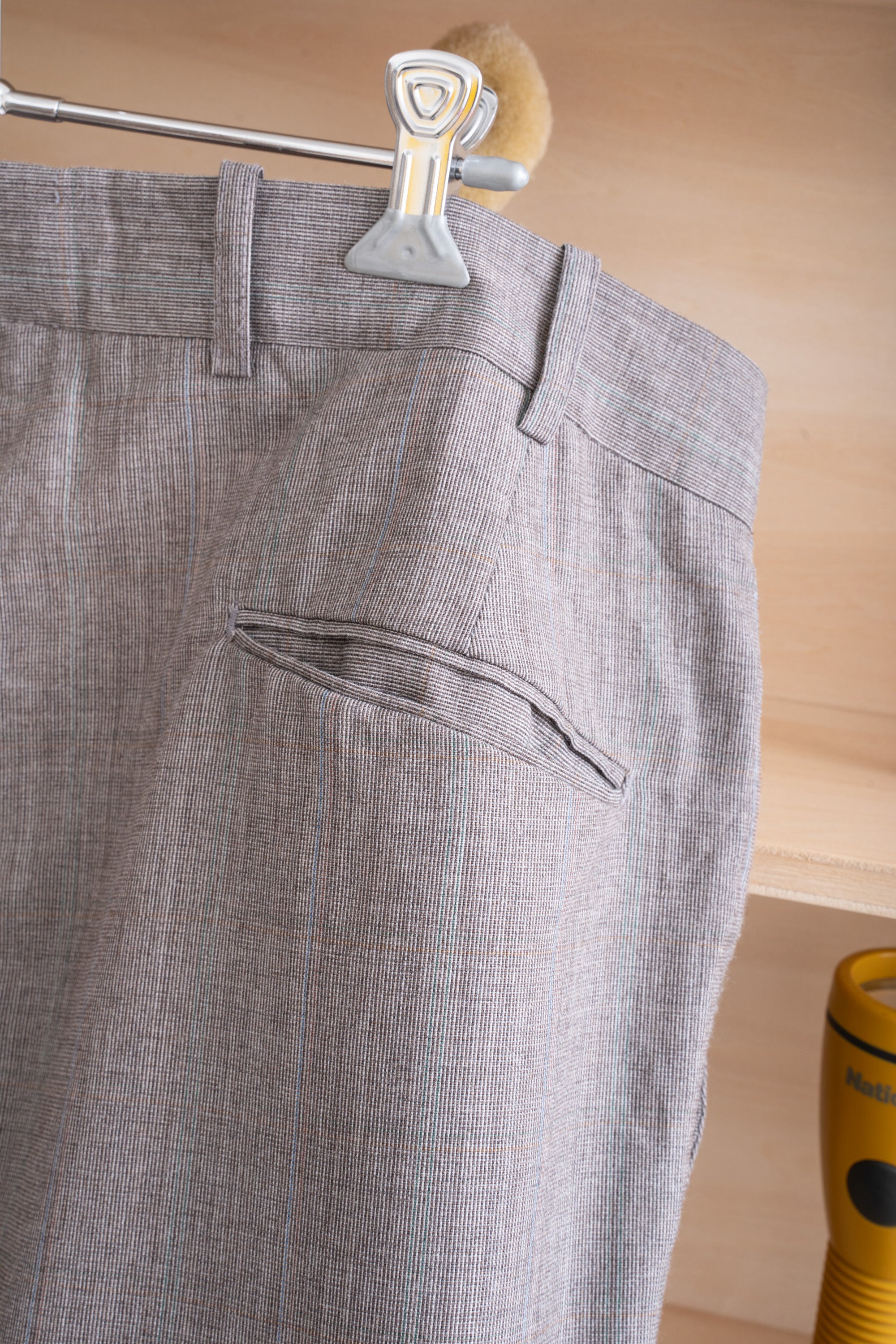 80~90S UNKNOWN BRAND CHECKED SLACKS