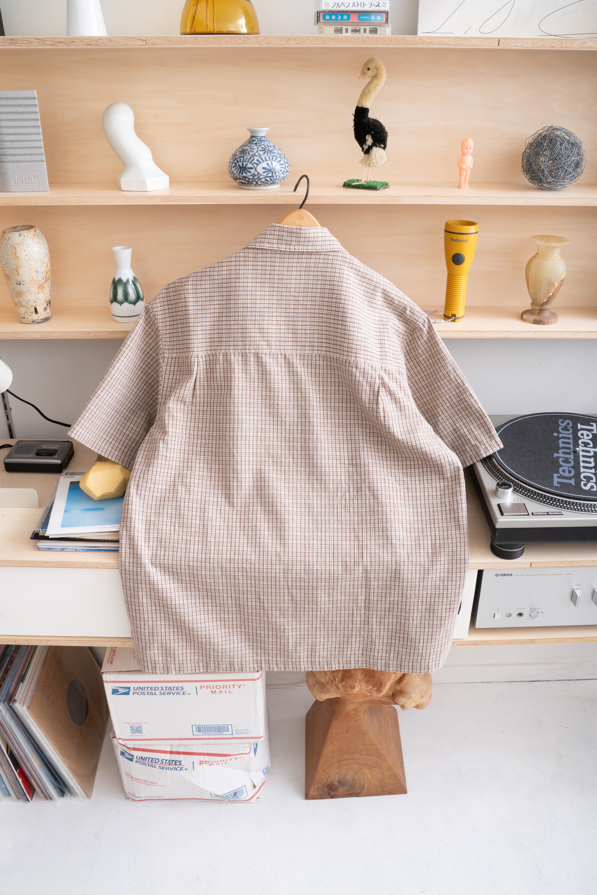 90S VANS ZIP-UP CHECK SHIRT