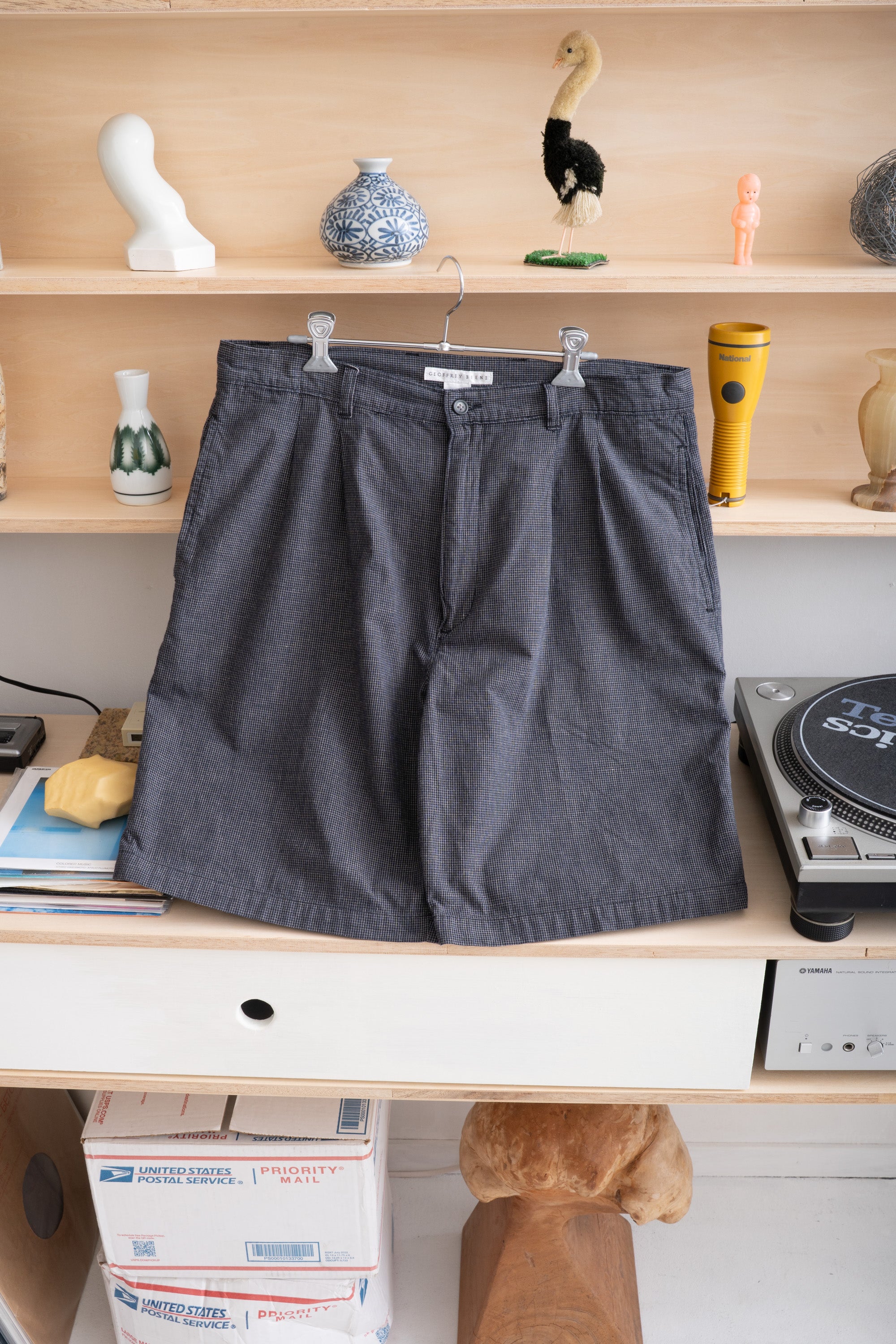 90~00S GEOFFREY BEENE CHCK SHORTS