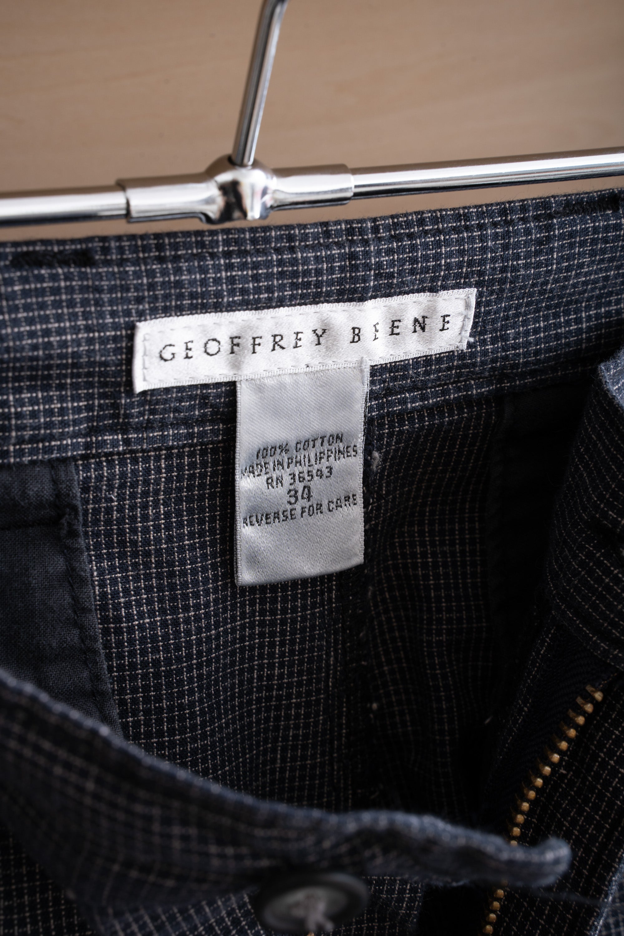 90~00S GEOFFREY BEENE CHCK SHORTS