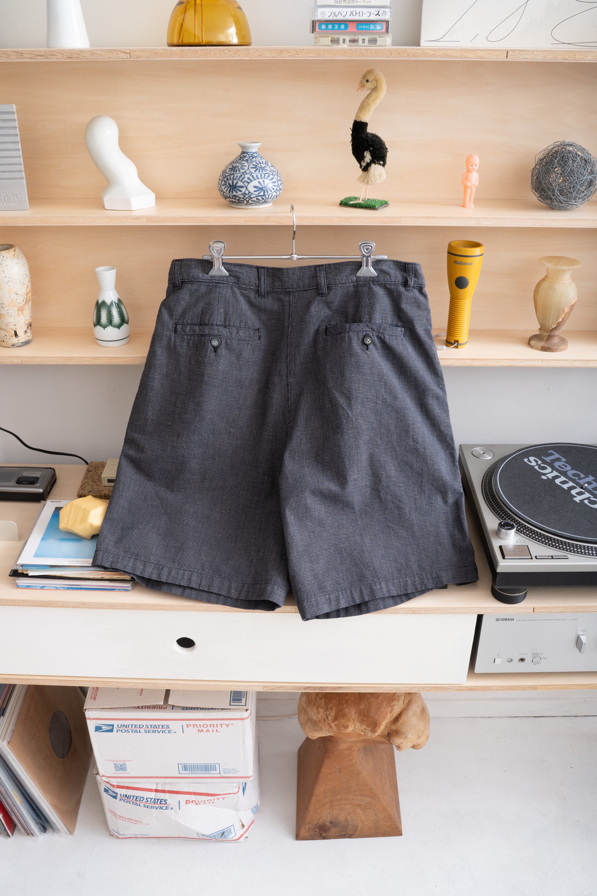 90~00S GEOFFREY BEENE CHCK SHORTS