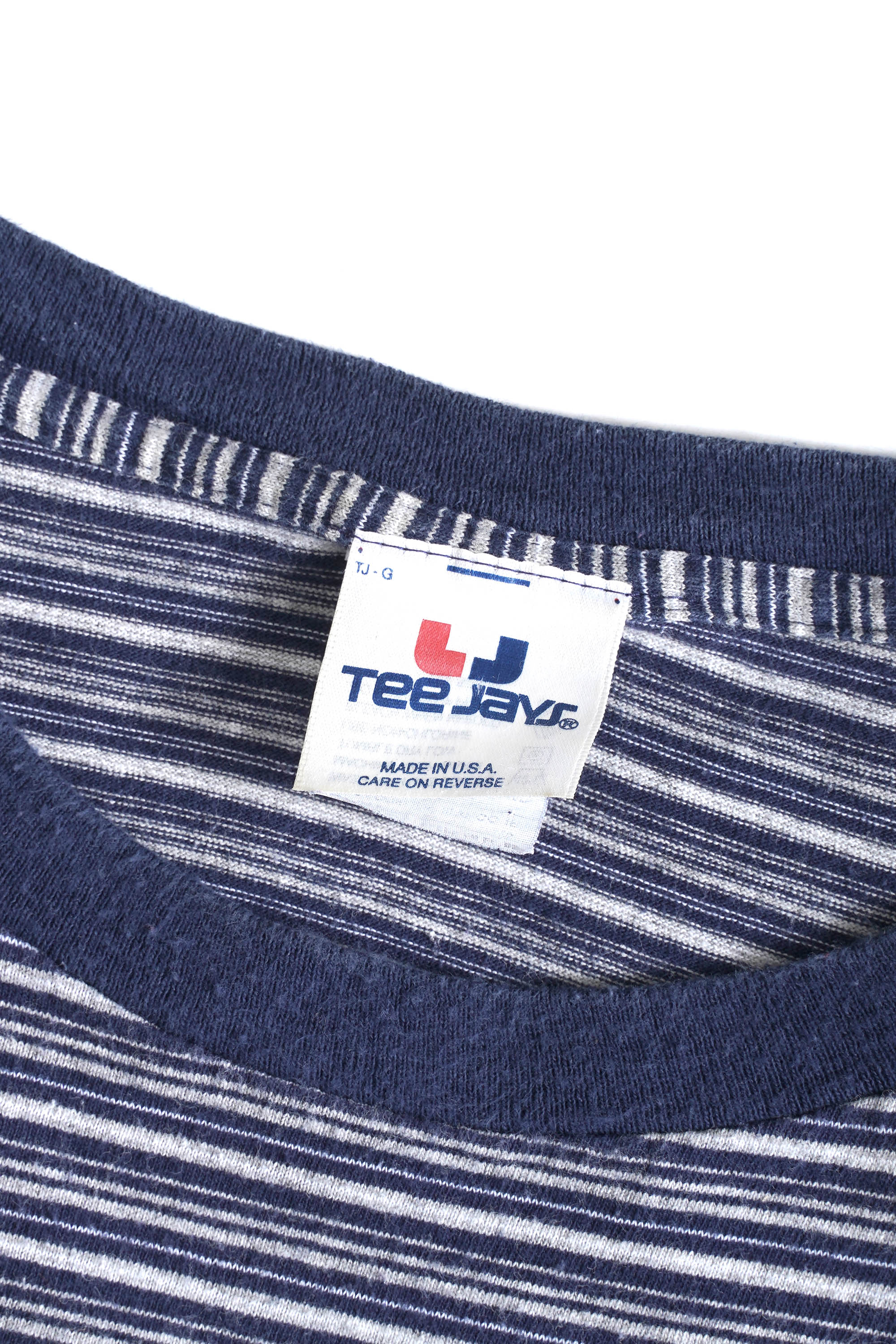 90S MADE IN USA TEE JAYS STRIPED T-SHIRT