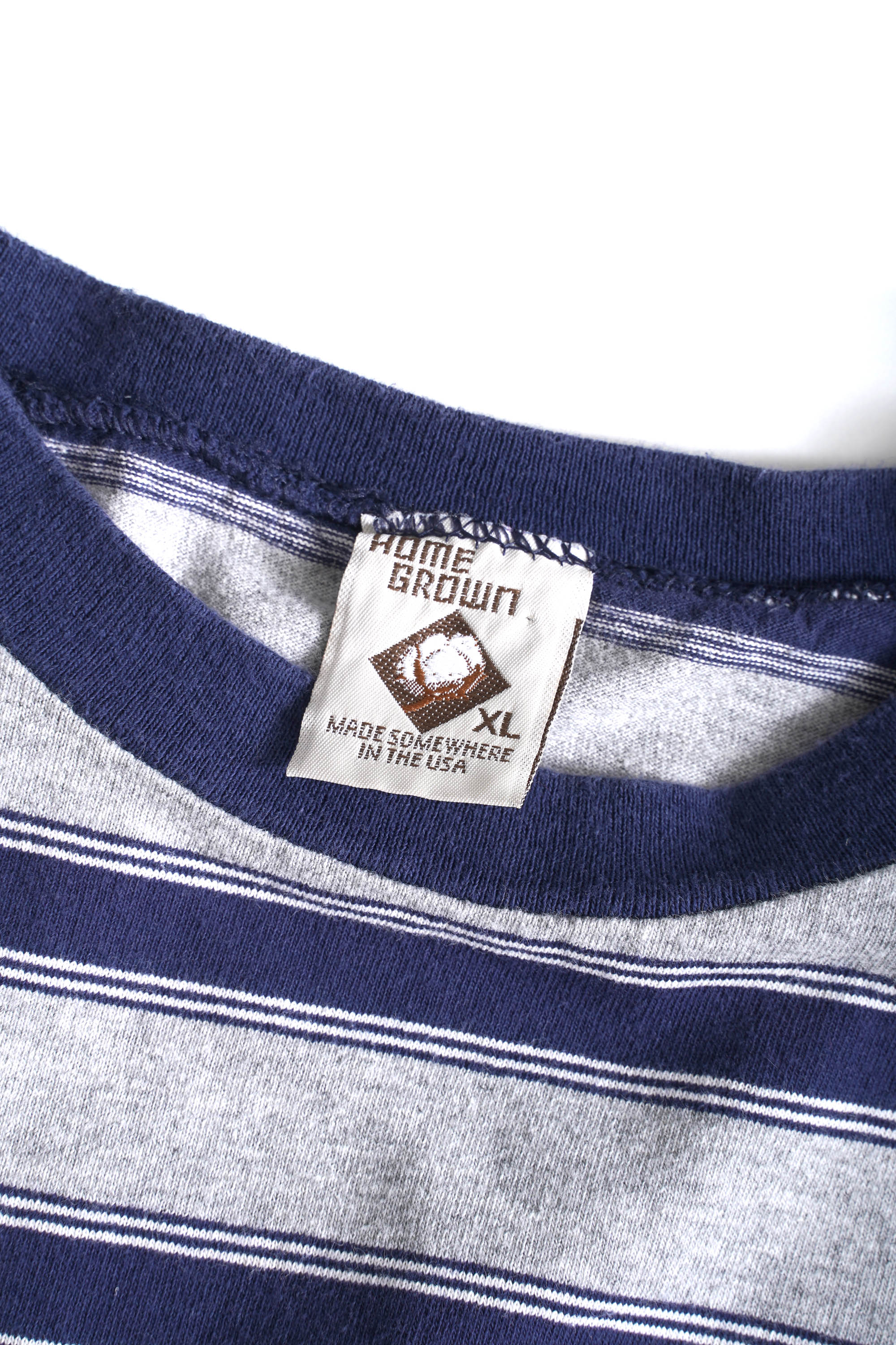 90S MADE IN USA HOME GROWN STRIPED T-SHIRT