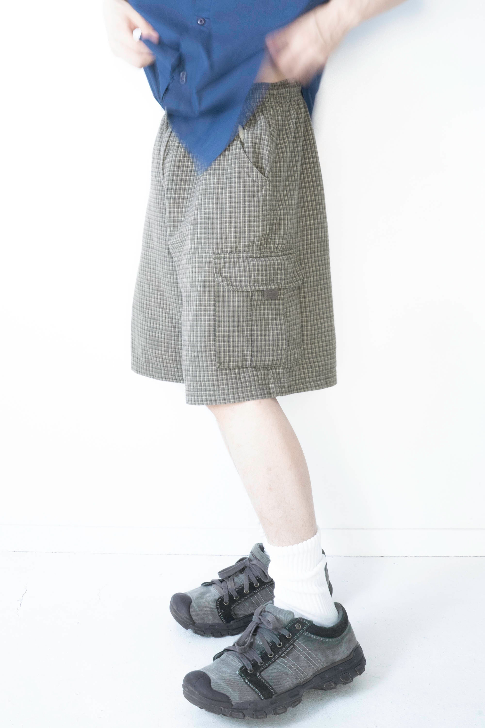 90S FADED GLORY CHECKED EASY CARGO SHORTS