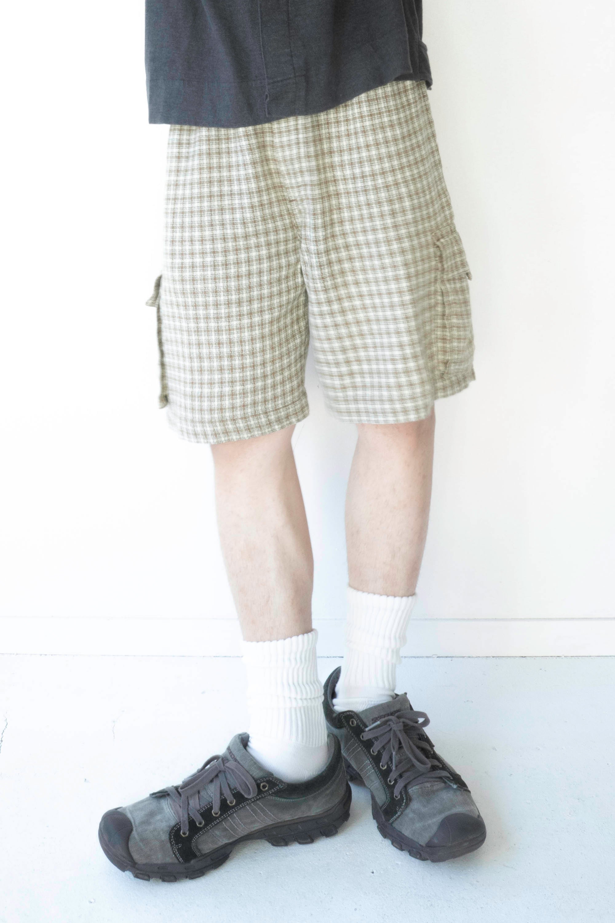 90S BLACK DIAMOND CHECKED EASY CARGO SHORTS