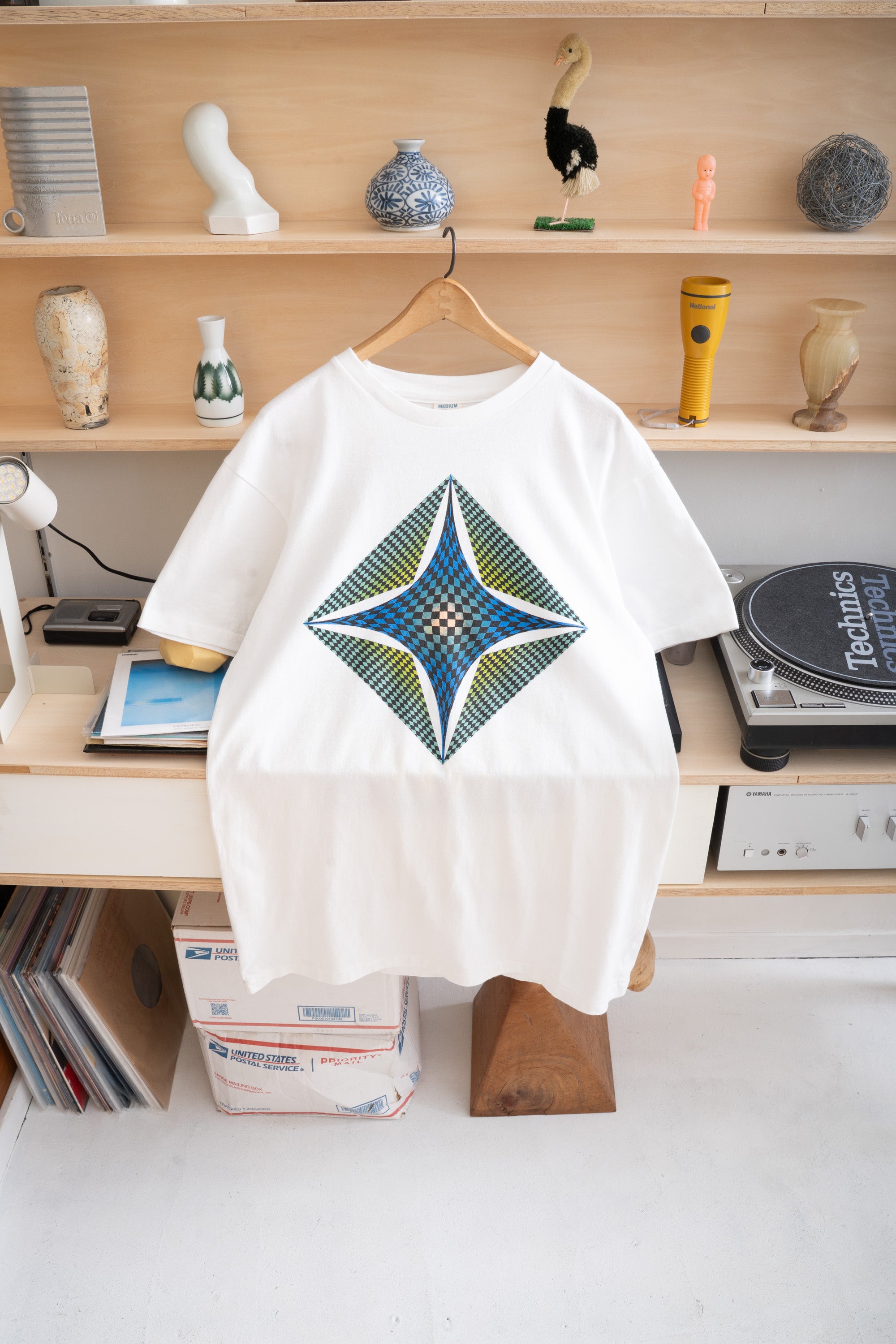 90S UNKNOWN BRAND RADIAL ILLUSION T-SHIRT