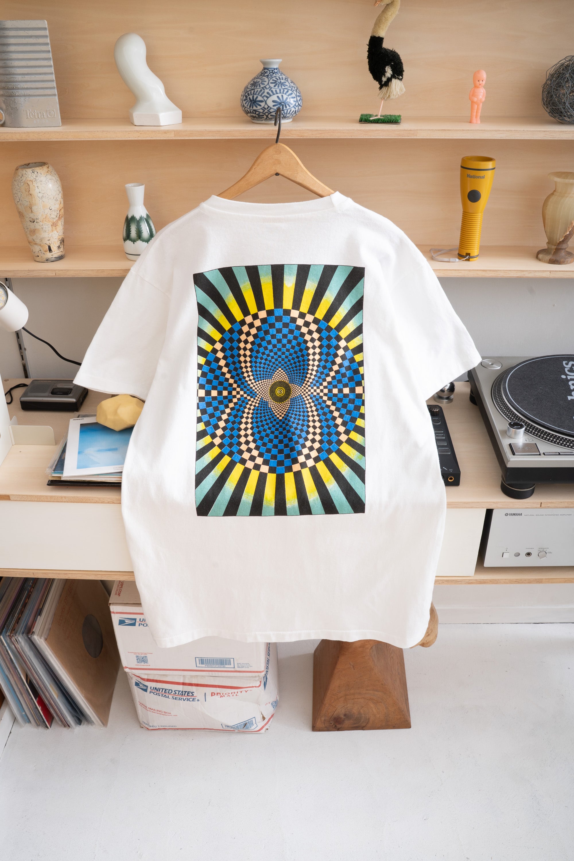 90S UNKNOWN BRAND RADIAL ILLUSION T-SHIRT