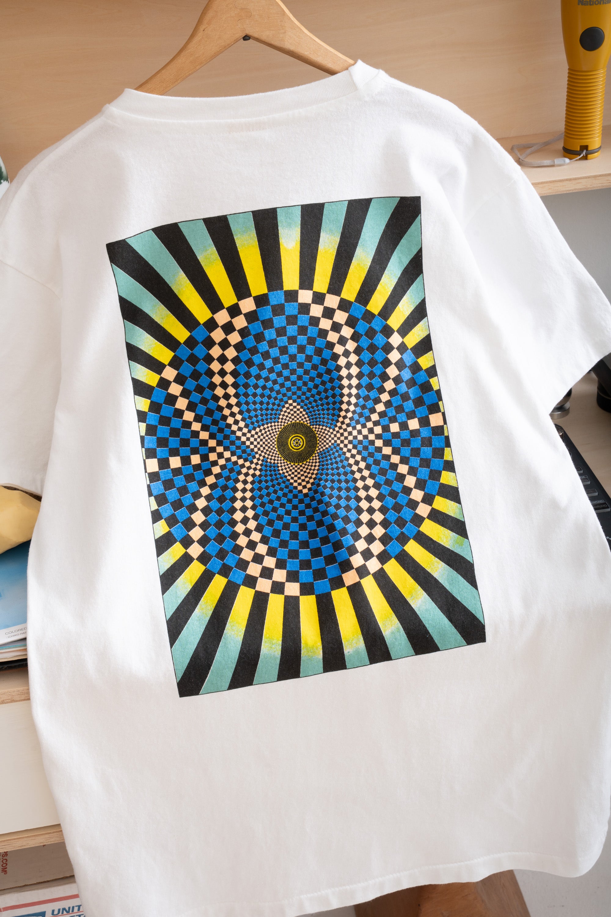 90S UNKNOWN BRAND RADIAL ILLUSION T-SHIRT