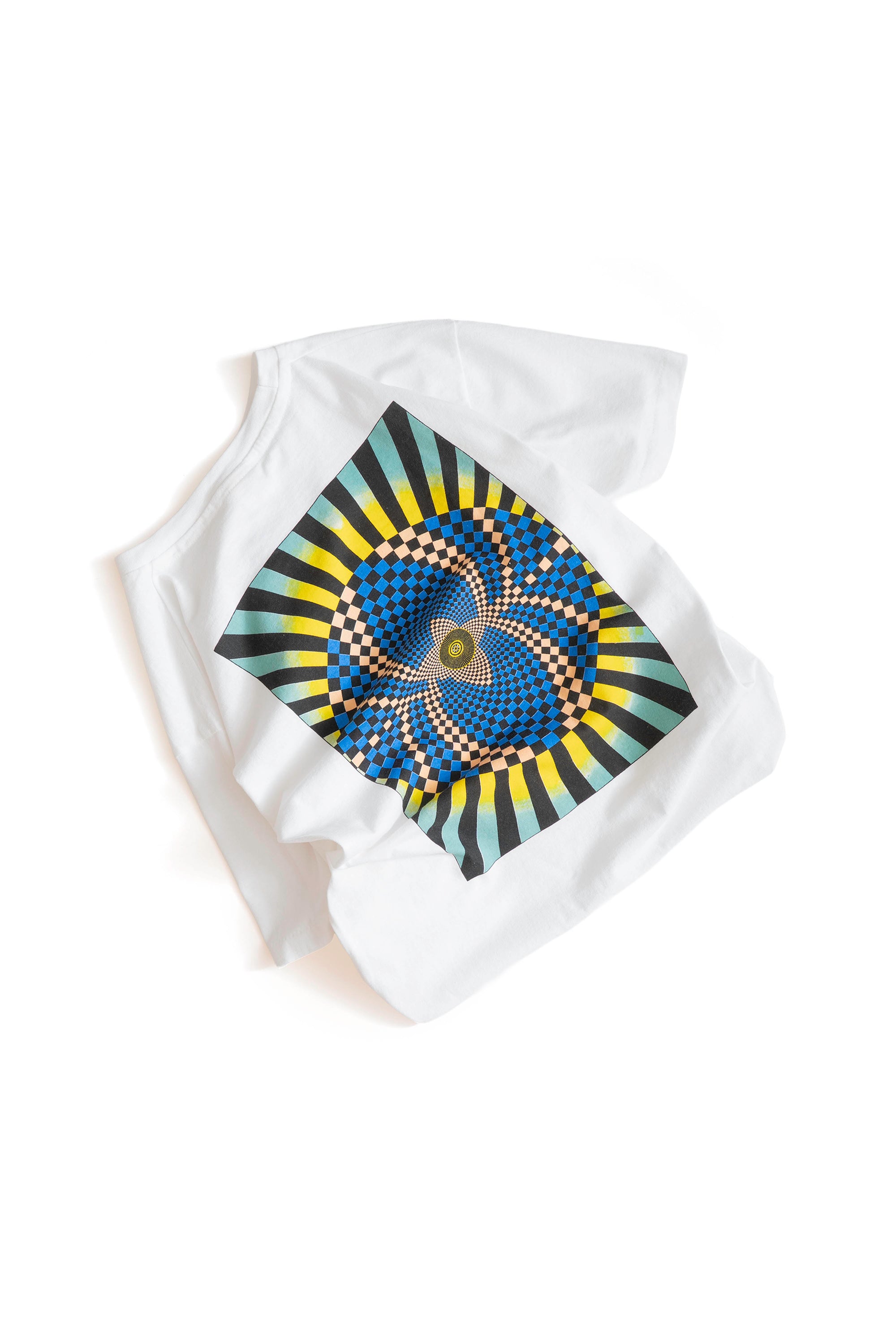 90S UNKNOWN BRAND RADIAL ILLUSION T-SHIRT