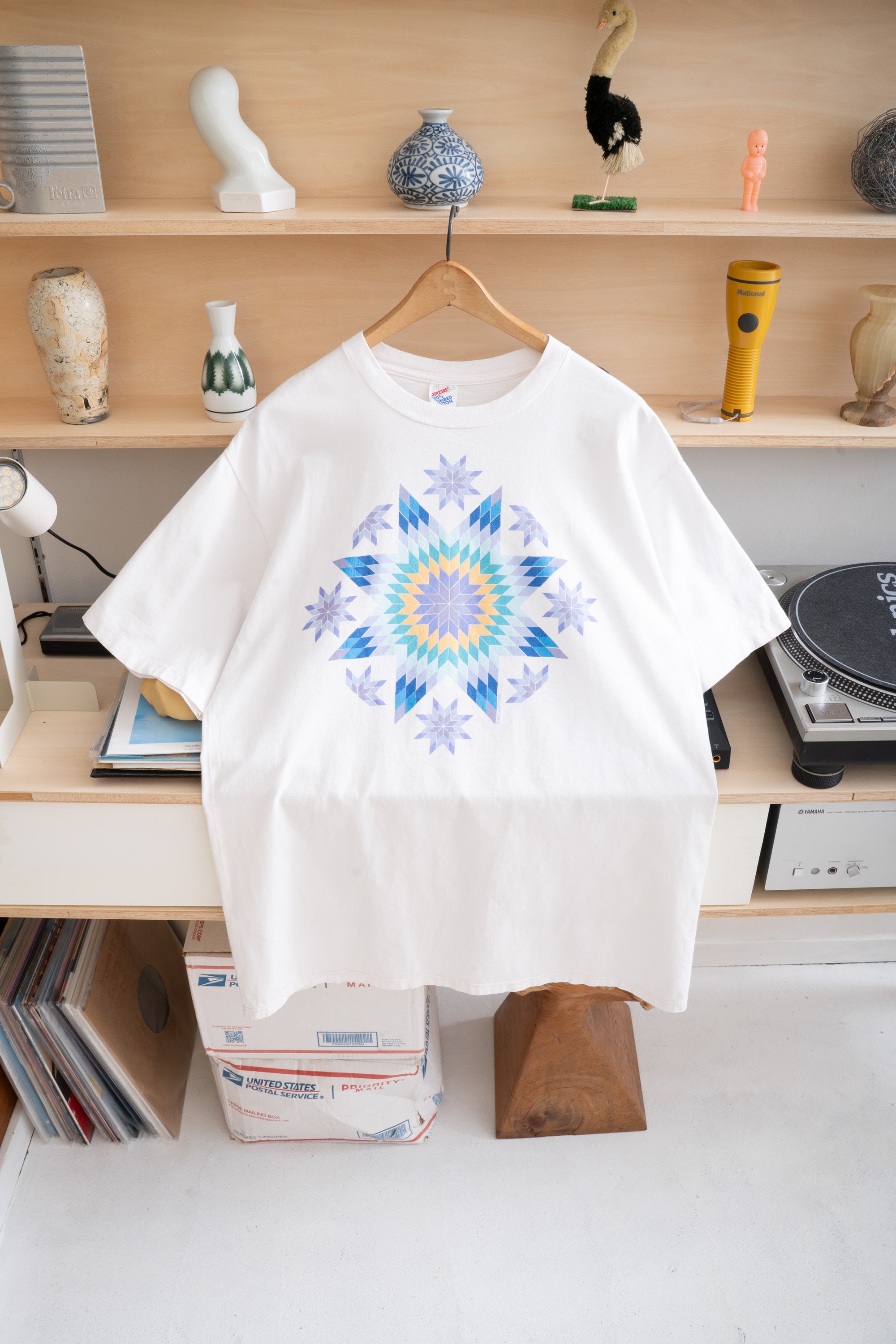 1989 MADE IN USA MORNING STAR QUILT T-SHIRT