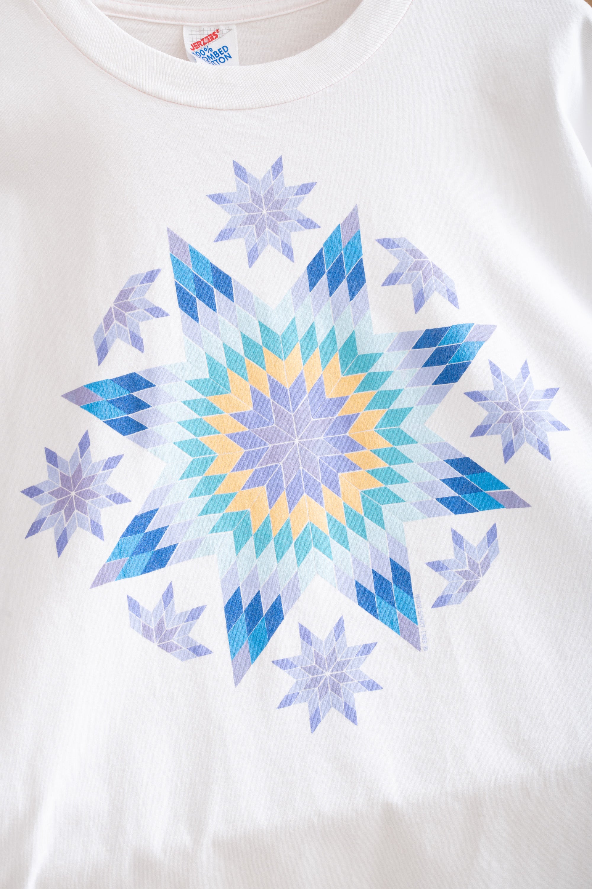 1989 MADE IN USA MORNING STAR QUILT T-SHIRT