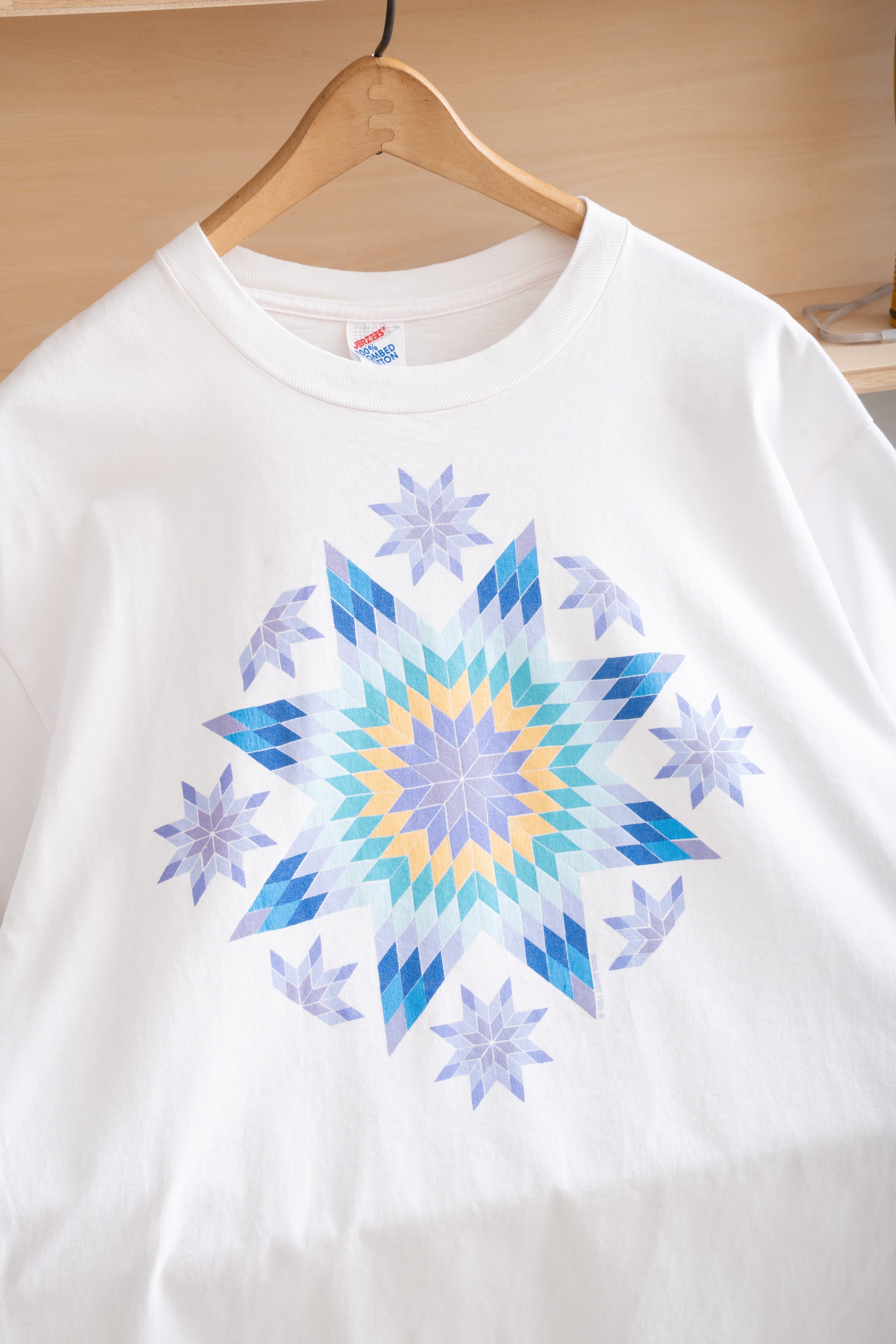 1989 MADE IN USA MORNING STAR QUILT T-SHIRT