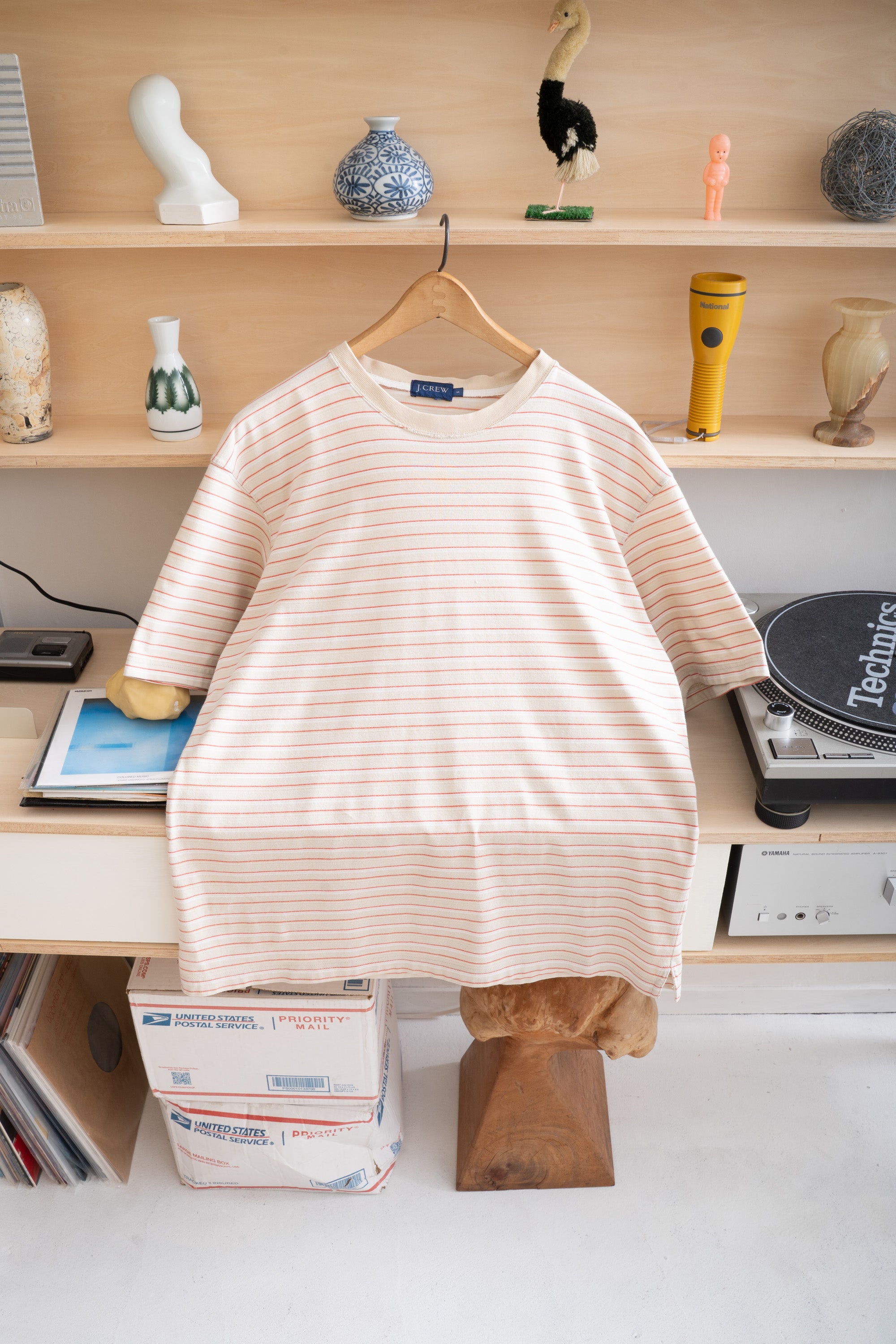 90~00S J.CREW STRIPED T-SHIRT
