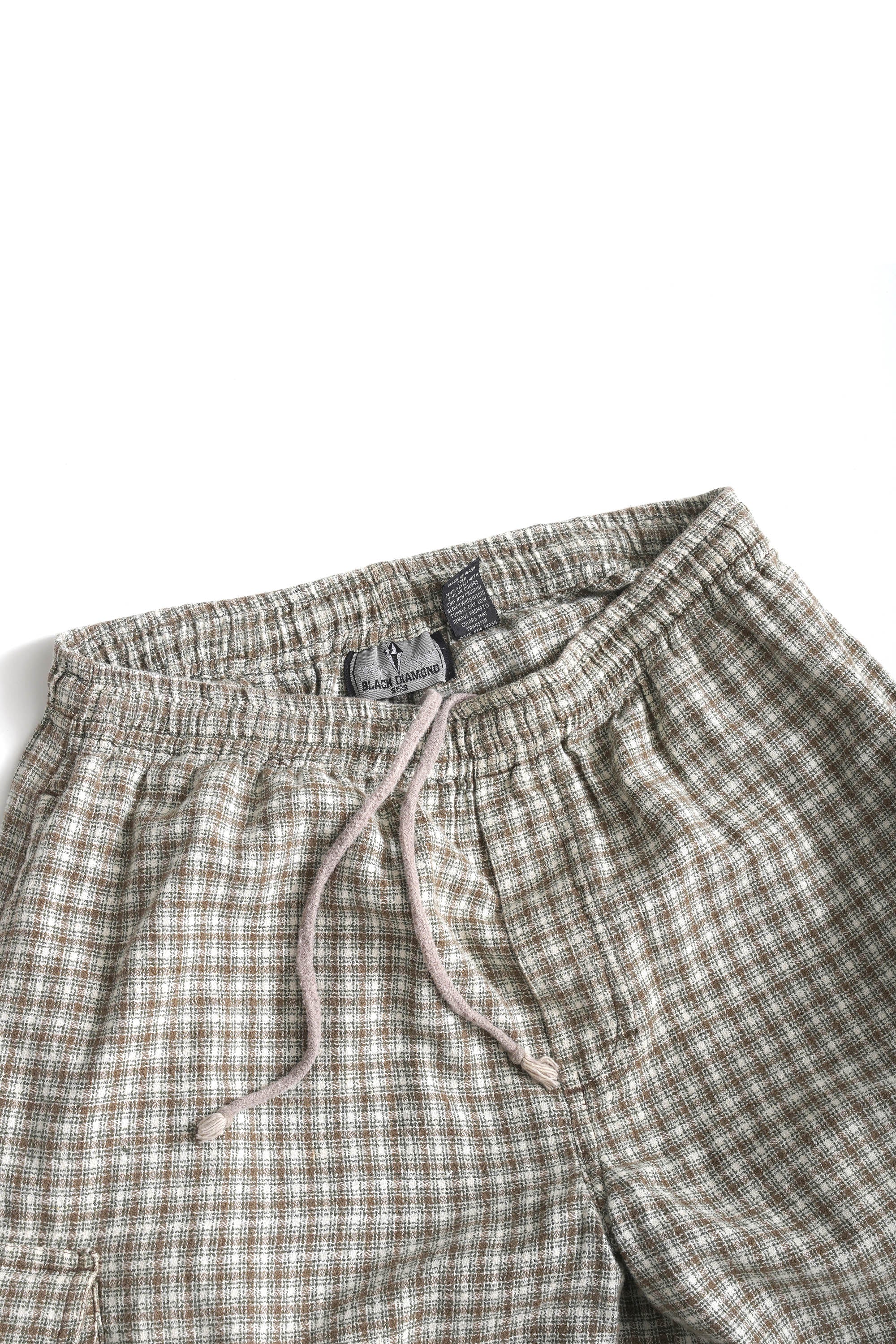 90S BLACK DIAMOND CHECKED EASY CARGO SHORTS