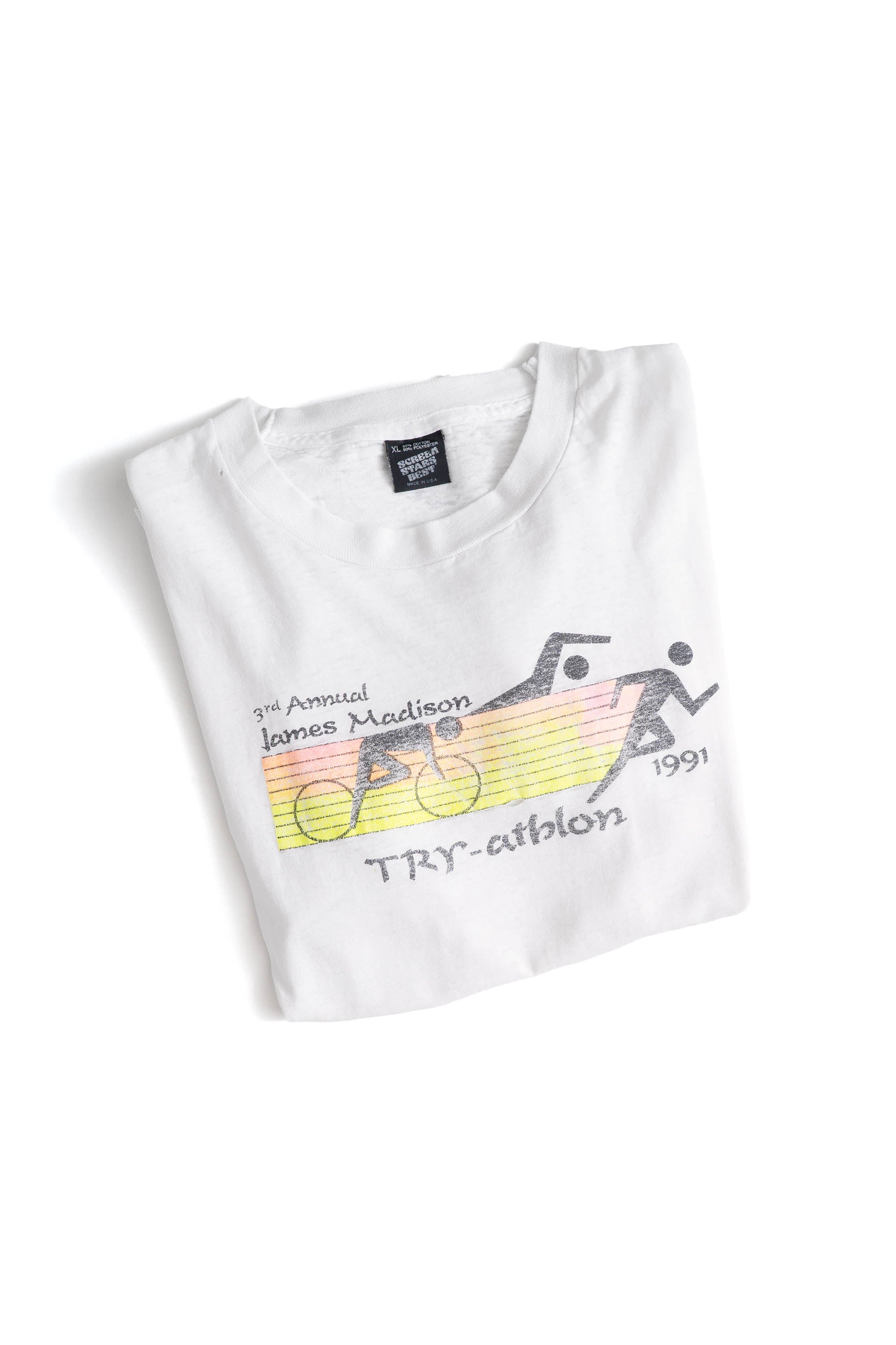1991S MADE IN USA TRY-ATHLON T-SHIRT (SCREEN STARS BEST)