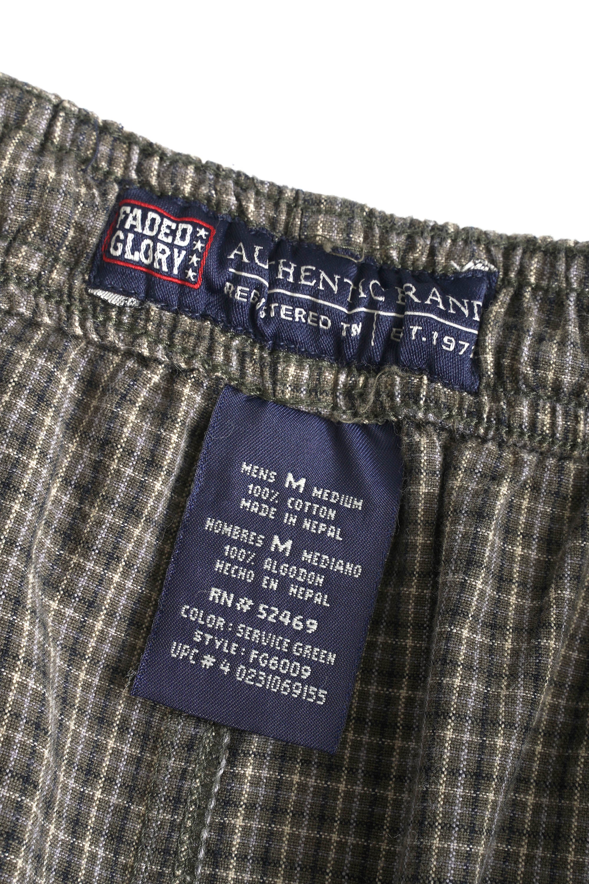90S FADED GLORY CHECKED EASY CARGO SHORTS
