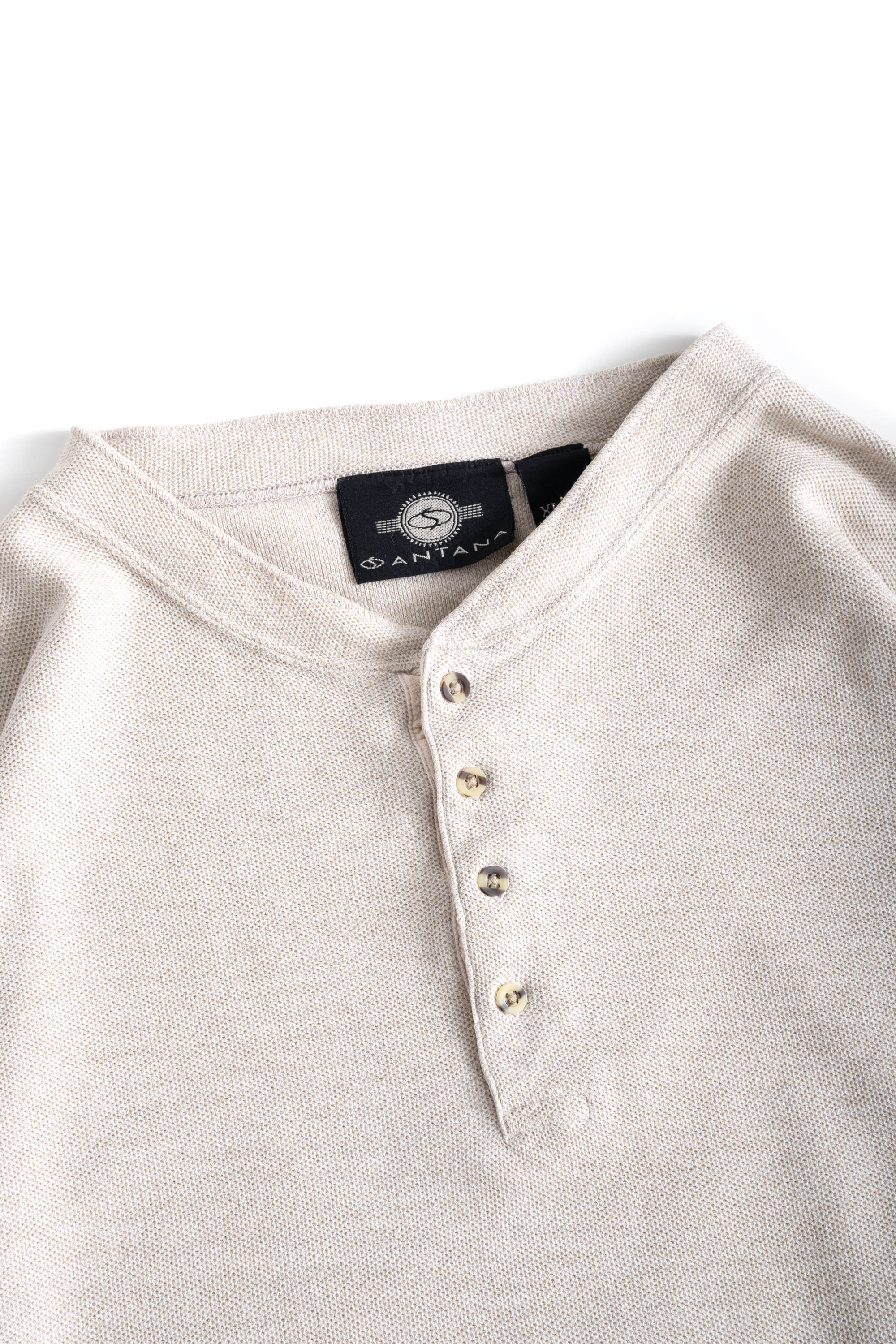 90S SANTANA MOSS STITCHED HENRY NECK PULLOVER