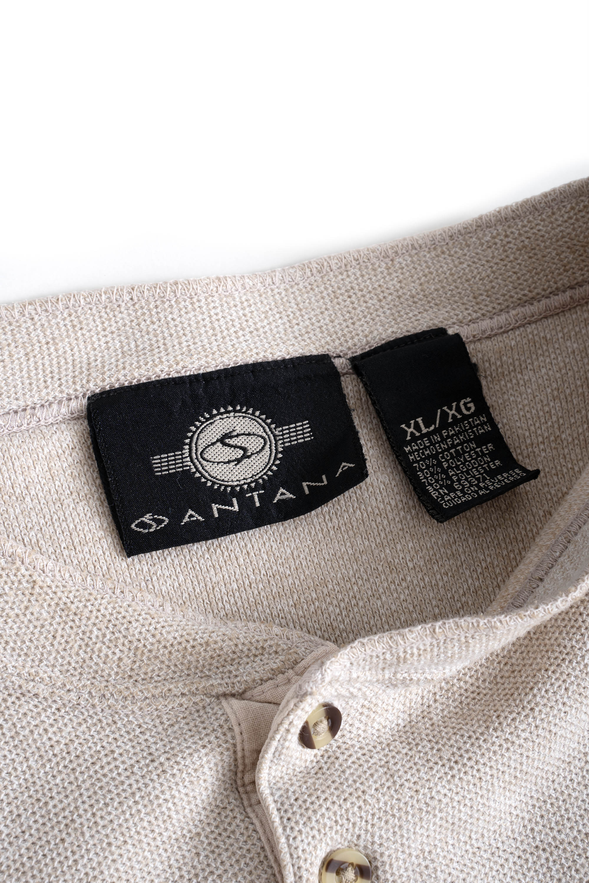 90S SANTANA MOSS STITCHED HENRY NECK PULLOVER