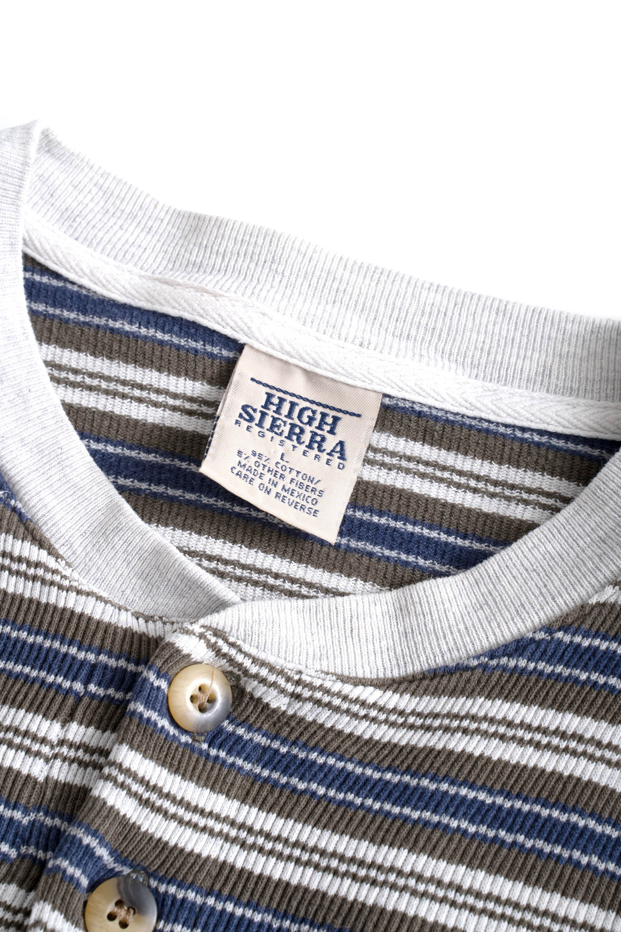 90S HIGH SIERRA RIBBED HENRY NECK PULLOVER