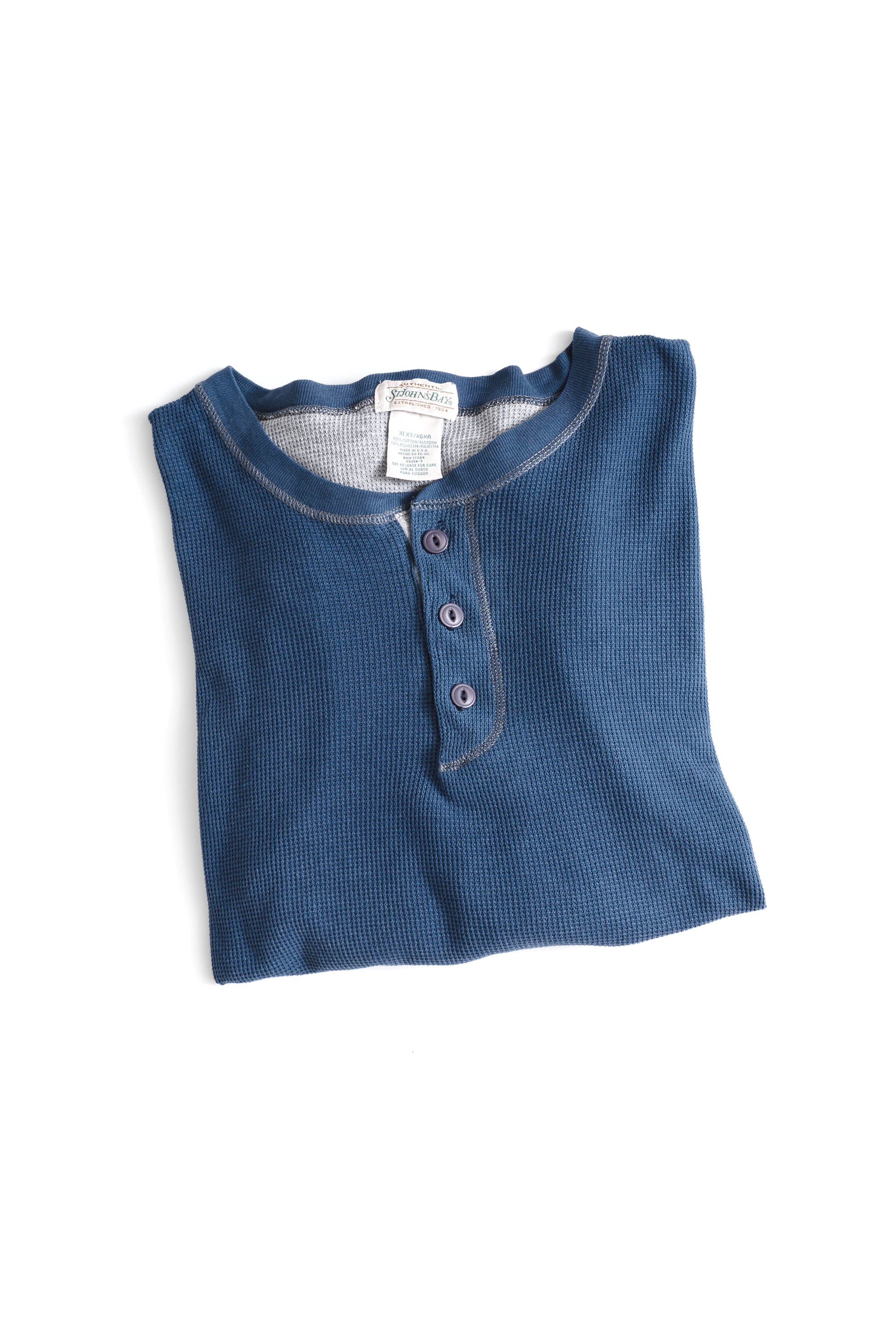 90S MADE IN USA ST JOHN'S BAY THEMAL HENRY NECK PULLOVER
