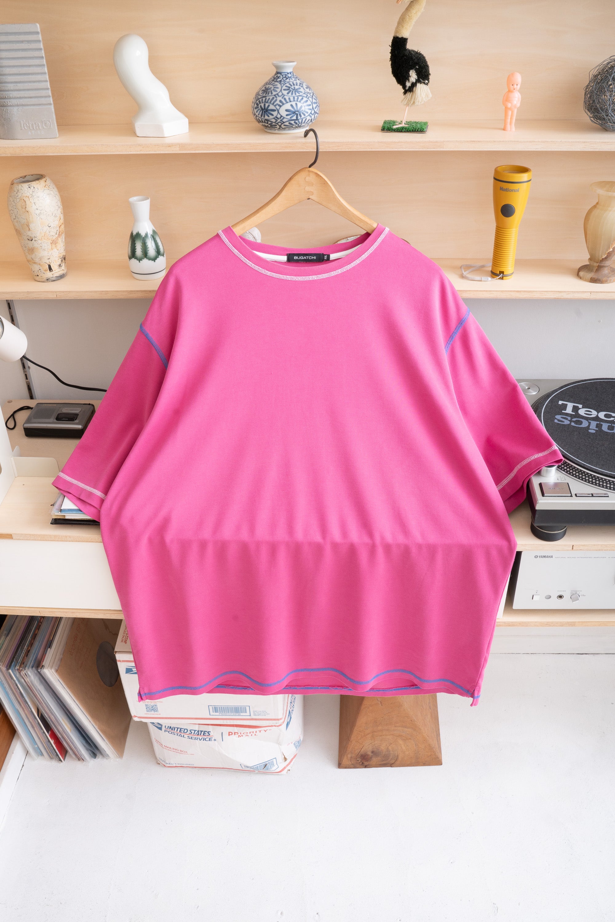 90~00S BUGATCHI CONTRAST STITCH T-SHIRT