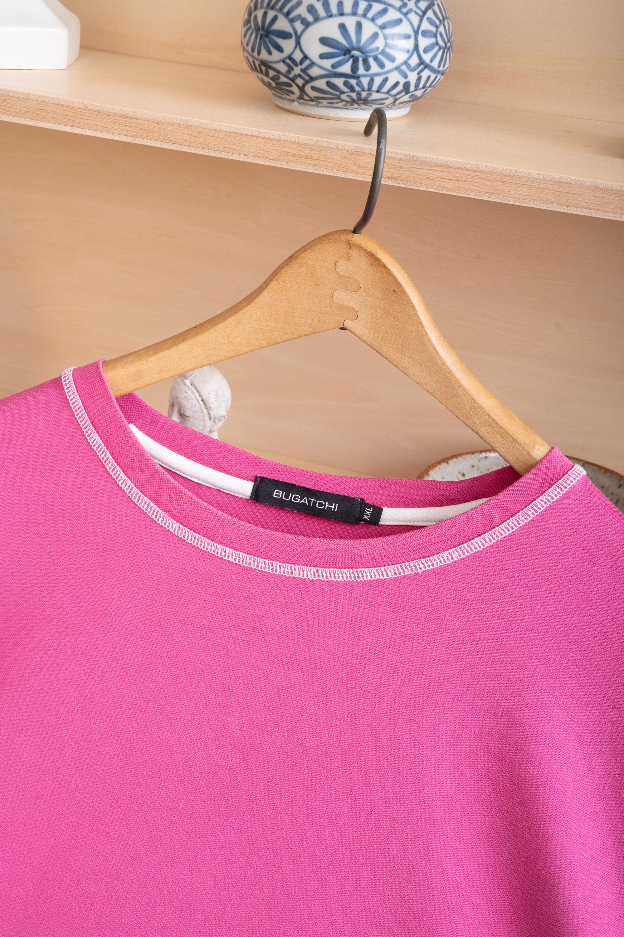 90~00S BUGATCHI CONTRAST STITCH T-SHIRT