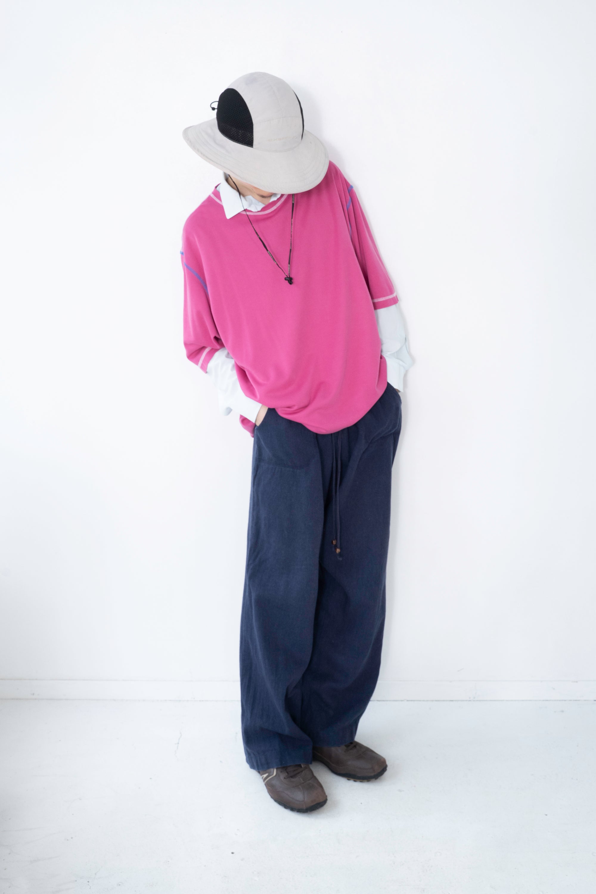 90~00S BUGATCHI CONTRAST STITCH T-SHIRT