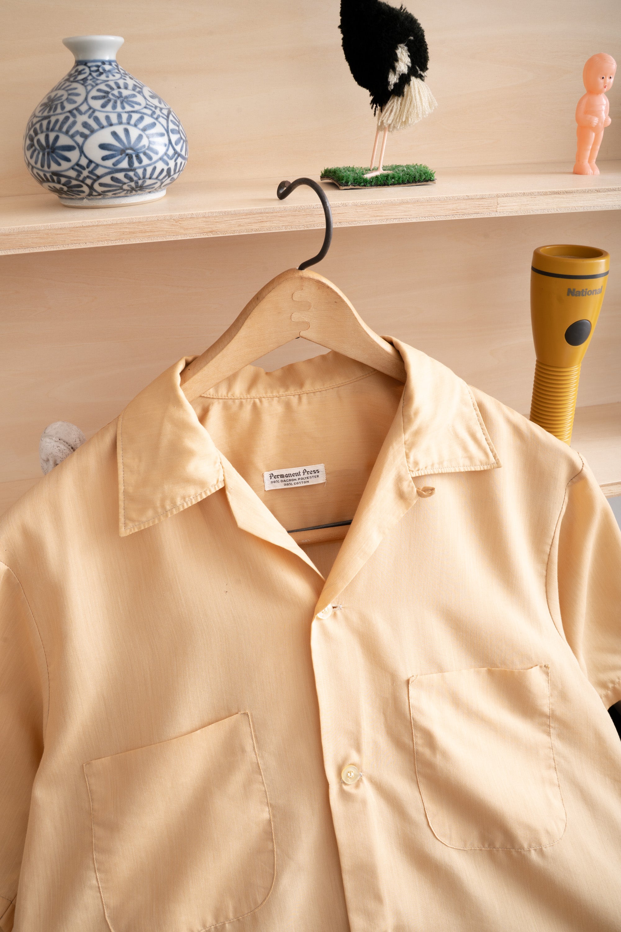60S UNKNOWN BRAND OPEN COLLAR SHIRT