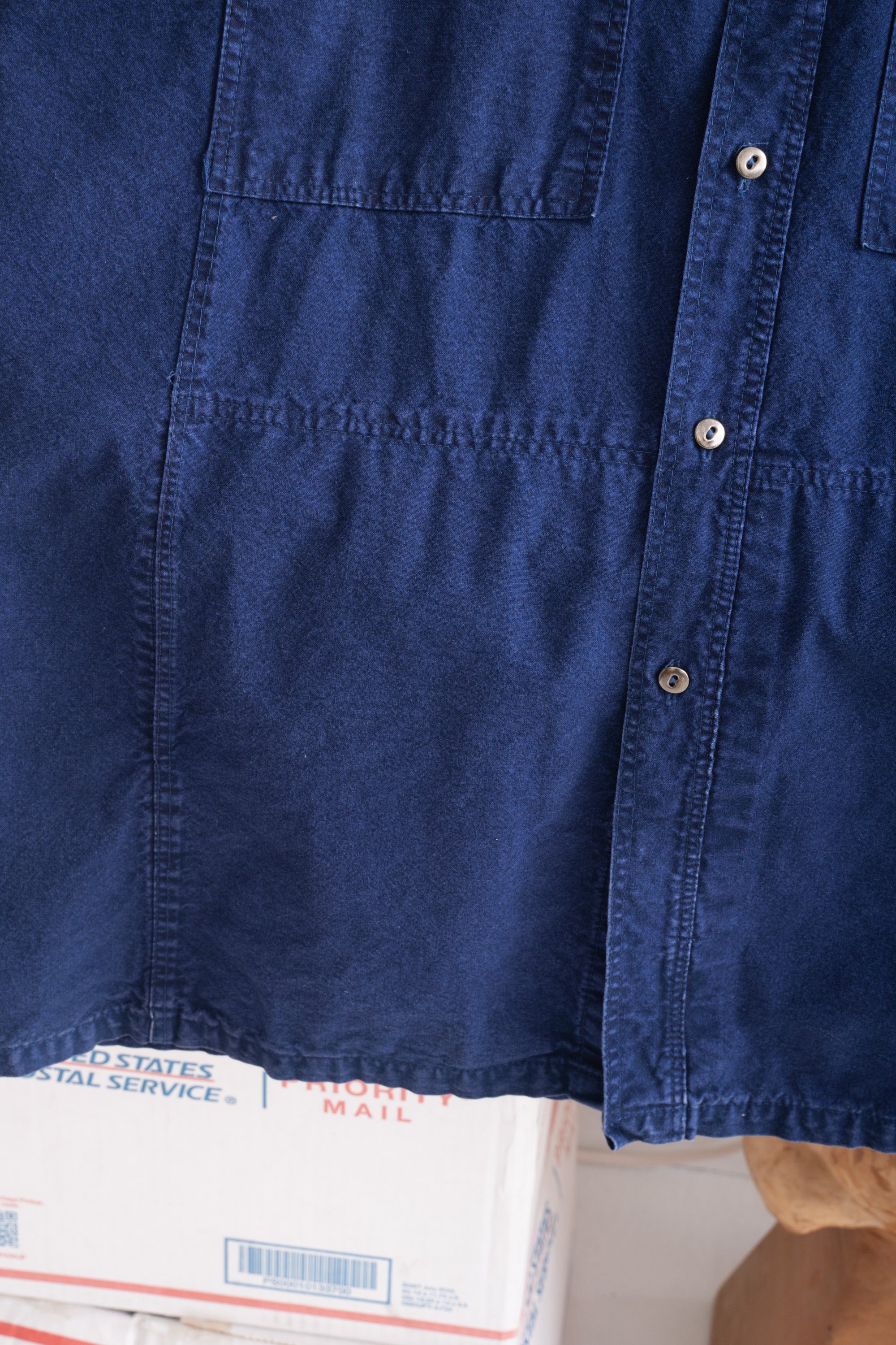 UNKNOWN BRAND INDIGO-DYED SHIRT