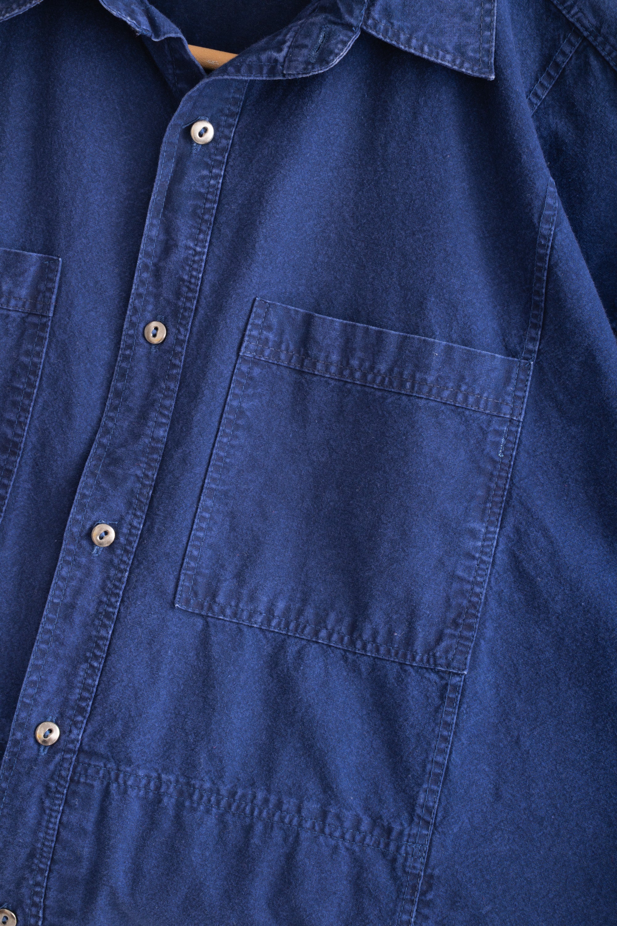 UNKNOWN BRAND INDIGO-DYED SHIRT