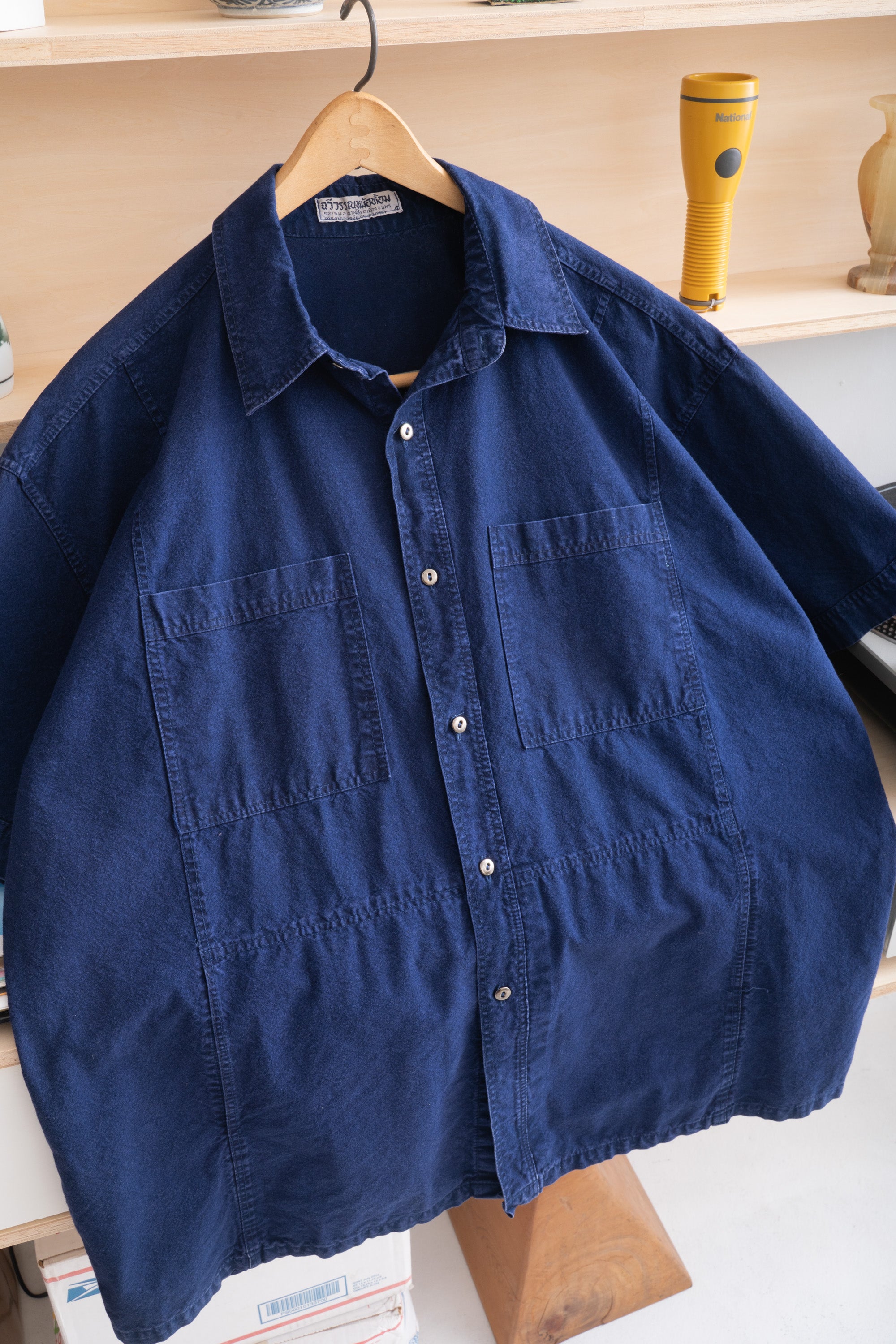 UNKNOWN BRAND INDIGO-DYED SHIRT