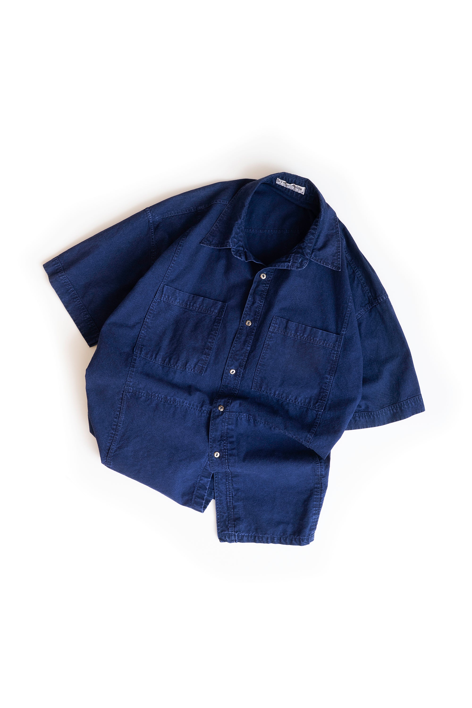UNKNOWN BRAND INDIGO-DYED SHIRT