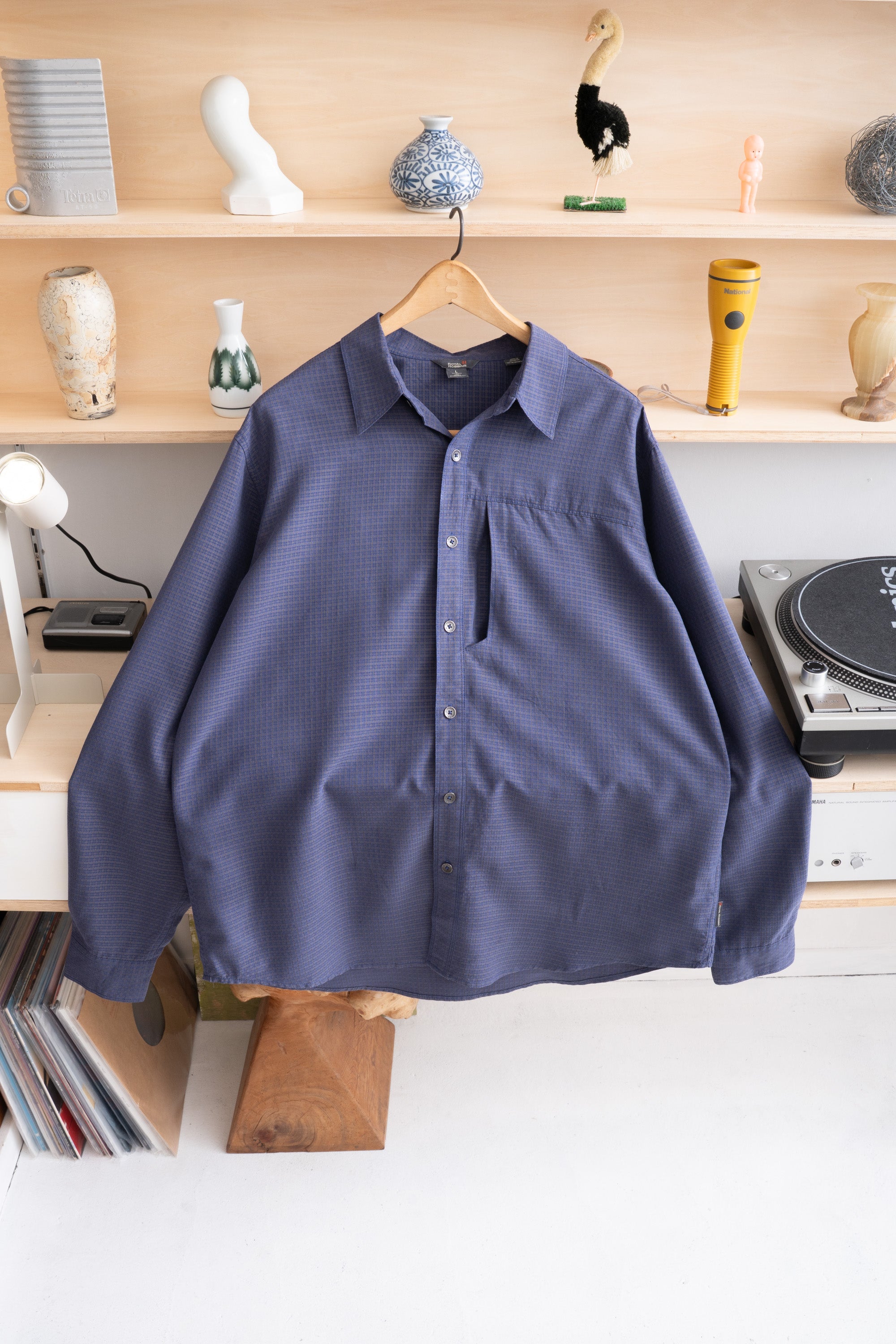 00S ROYAL ROBBINS CHECKED RAYON SHIRT