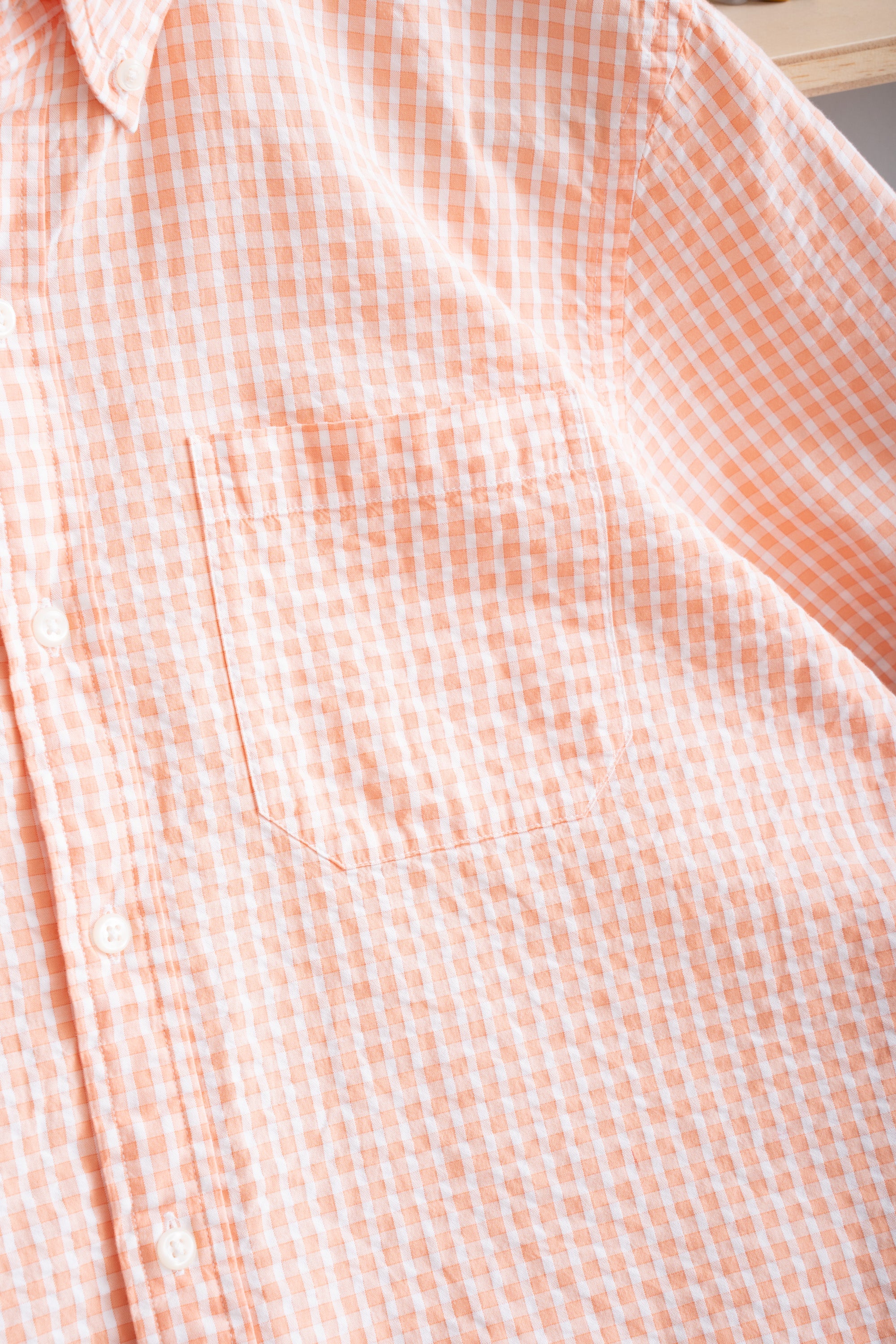 00S L.L.BEAN CHECKED SEERSUCKER SHIRT