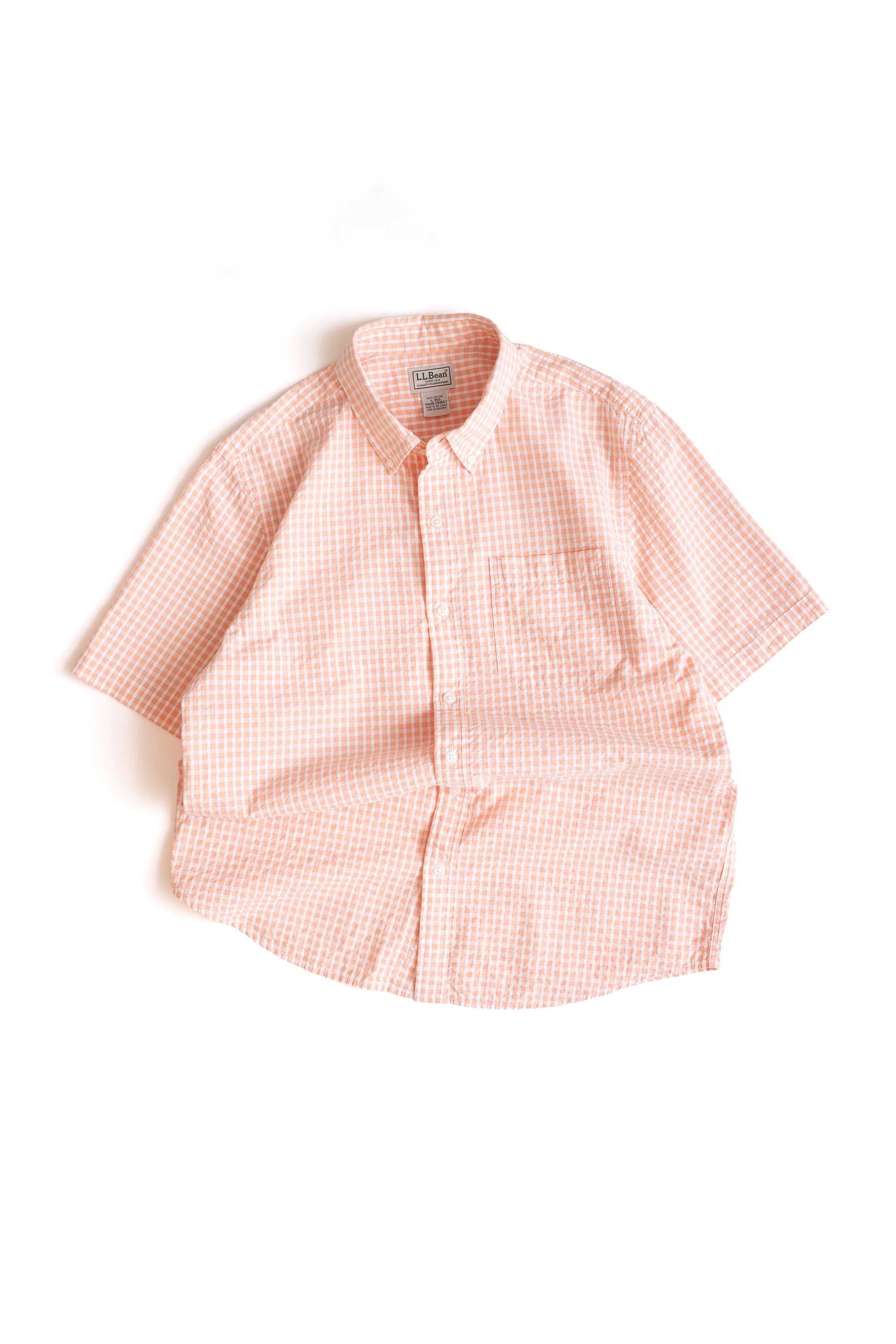 00S L.L.BEAN CHECKED SEERSUCKER SHIRT
