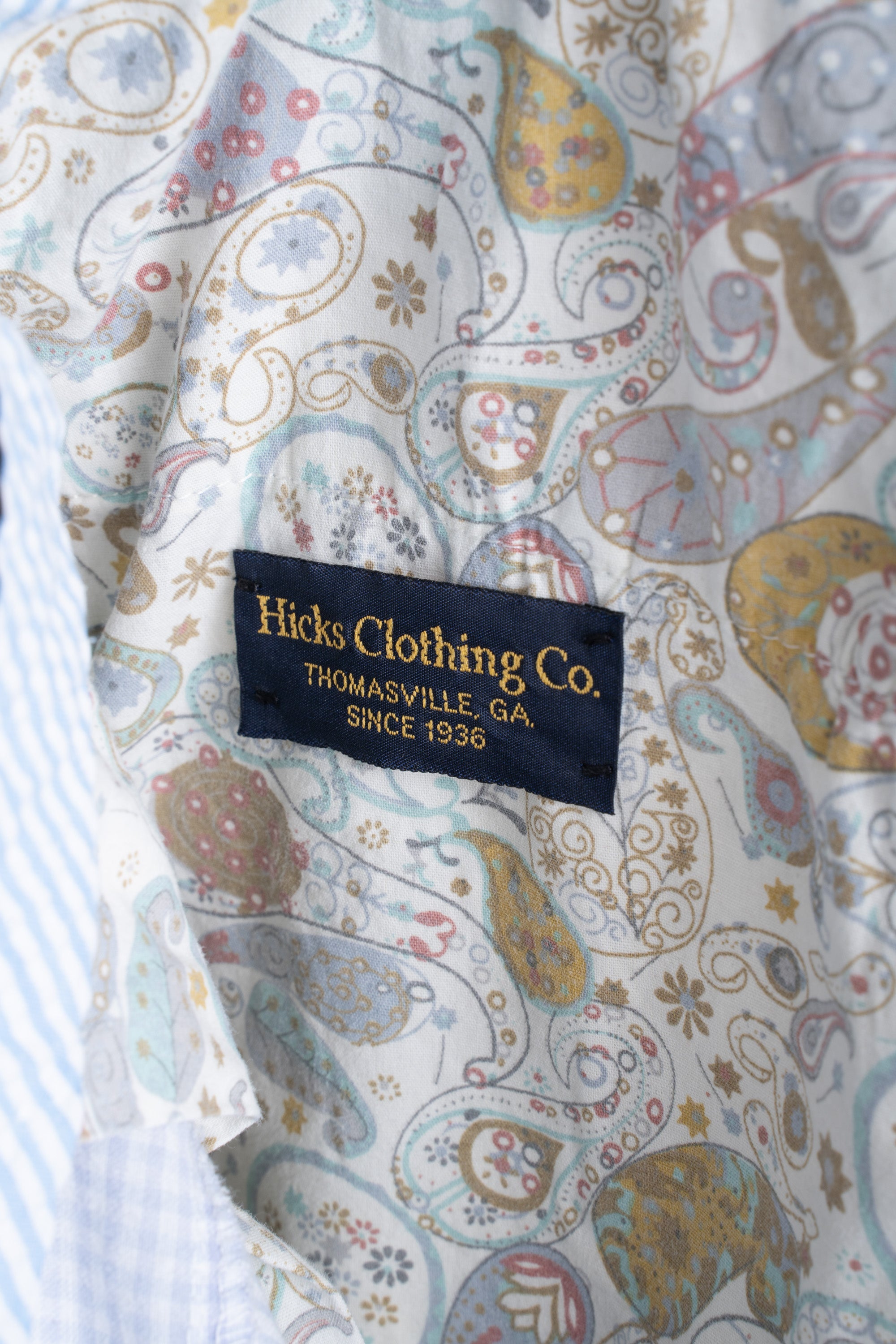 90S HICKS CLOTHING CO. PATCHWORK SHORTS
