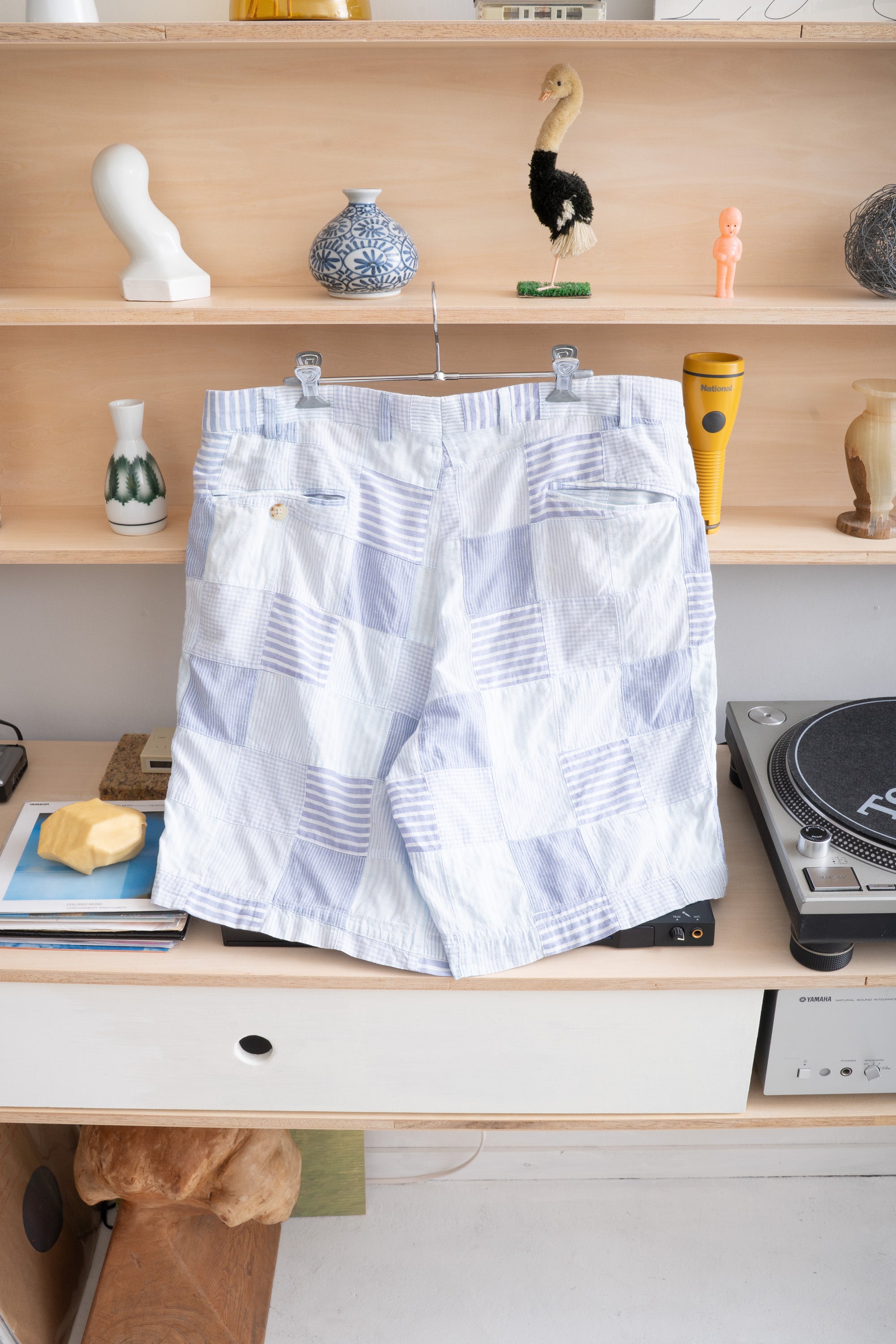 90S HICKS CLOTHING CO. PATCHWORK SHORTS