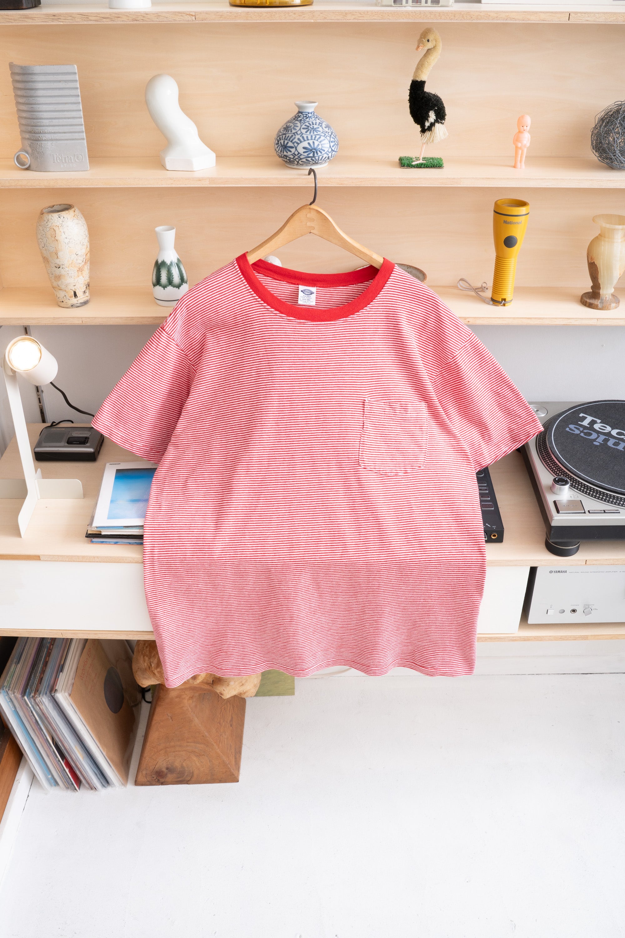80~90S MADE IN USA TOWN CRAFT STRIPED T-SHIRT