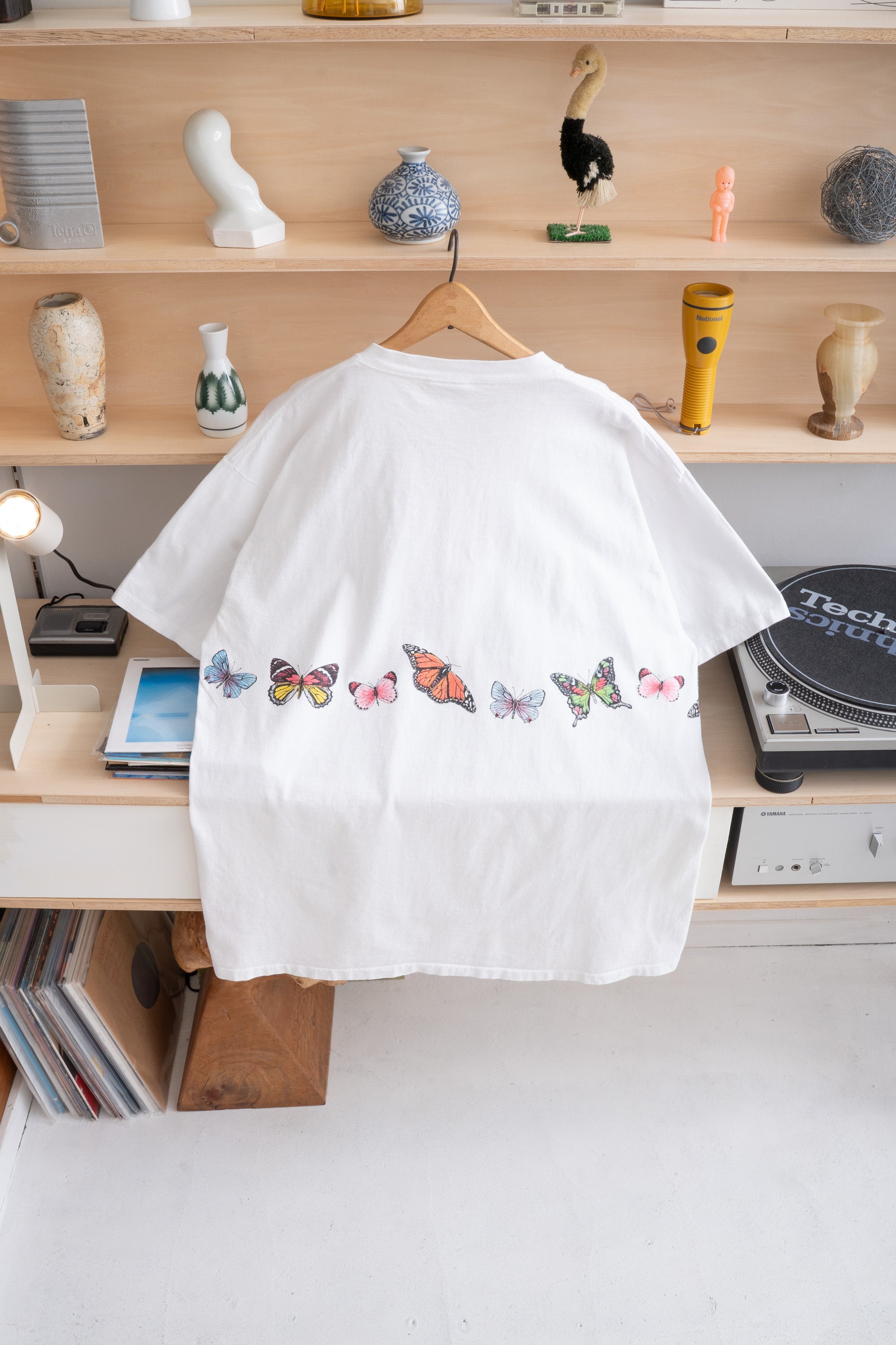 90S MADE IN USA NORTH CAROLINA BUTTERFLY PRINT T-SHIRT