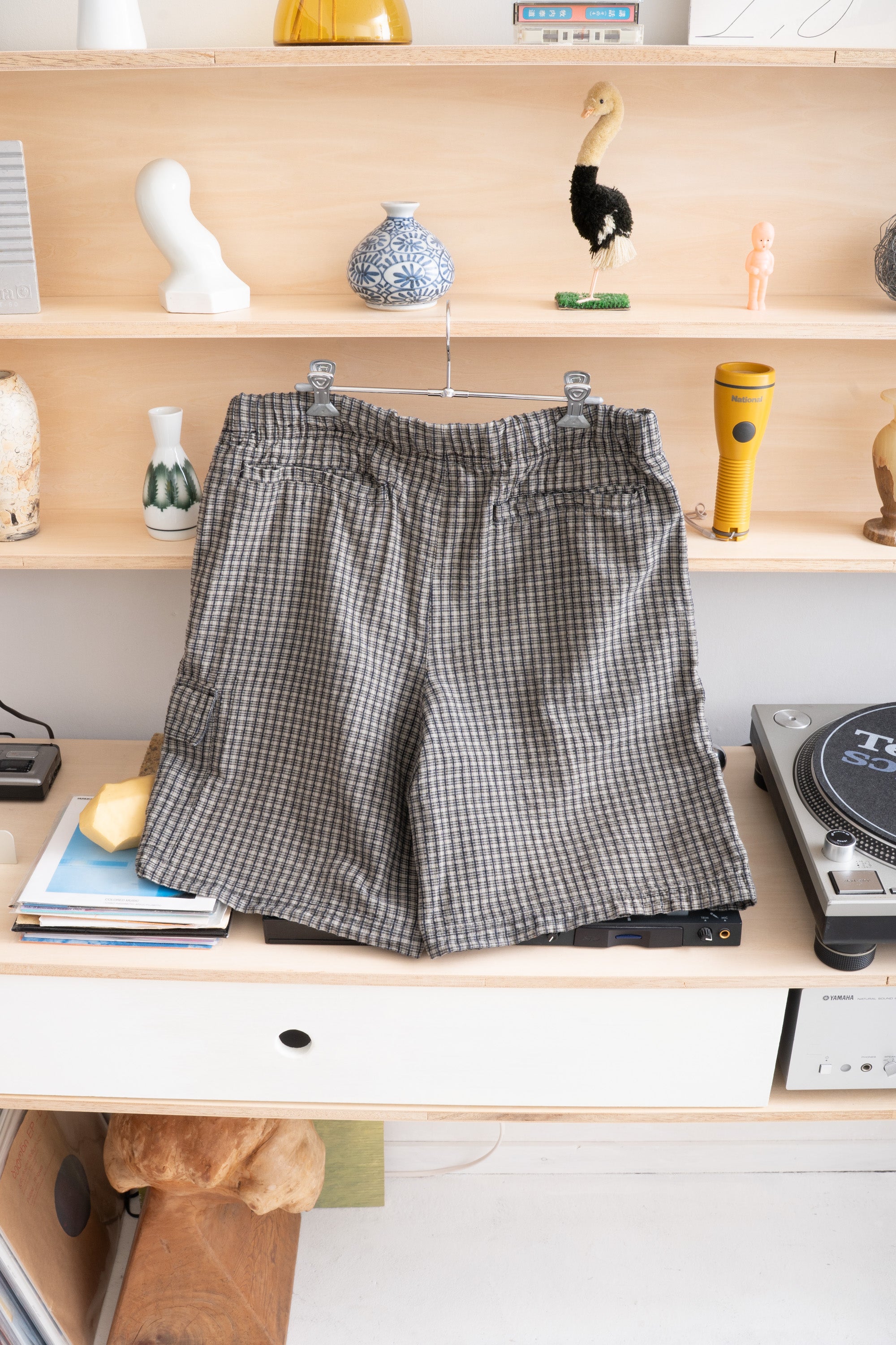90~00S FADED GLORY CHECKED CARGO SHORTS