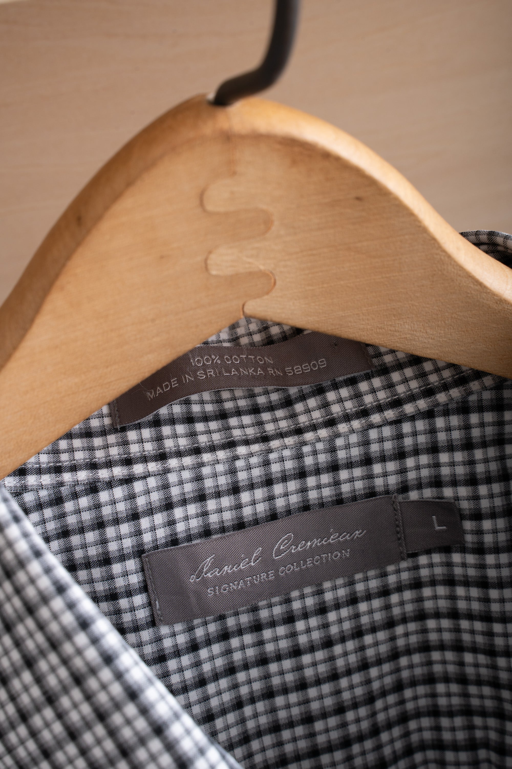 00S DANIEL CREMIEUX GINGHAM CHECK SHIRT