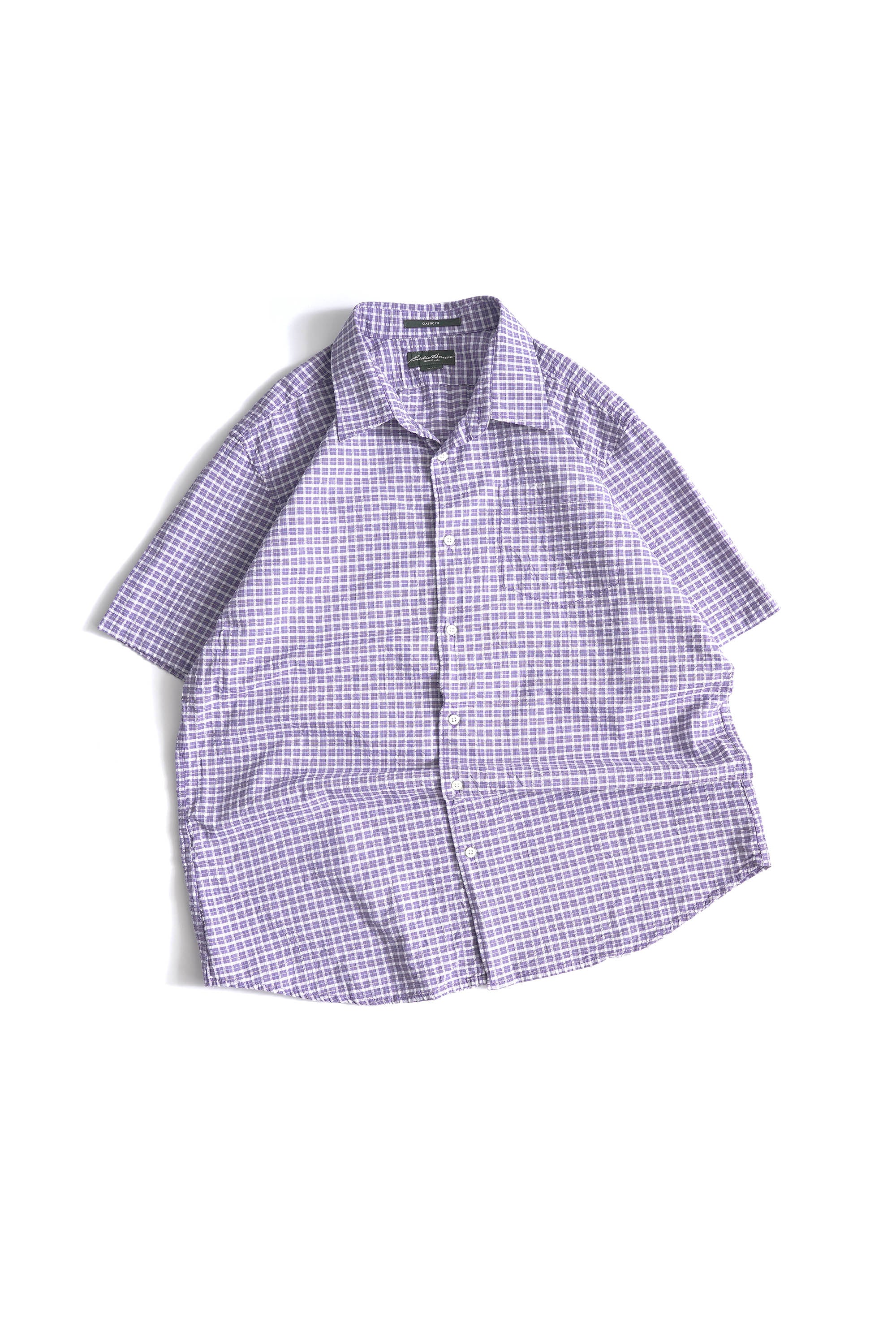 00S EDDIE BAUER CHECKED SEERSUKER SHIRT