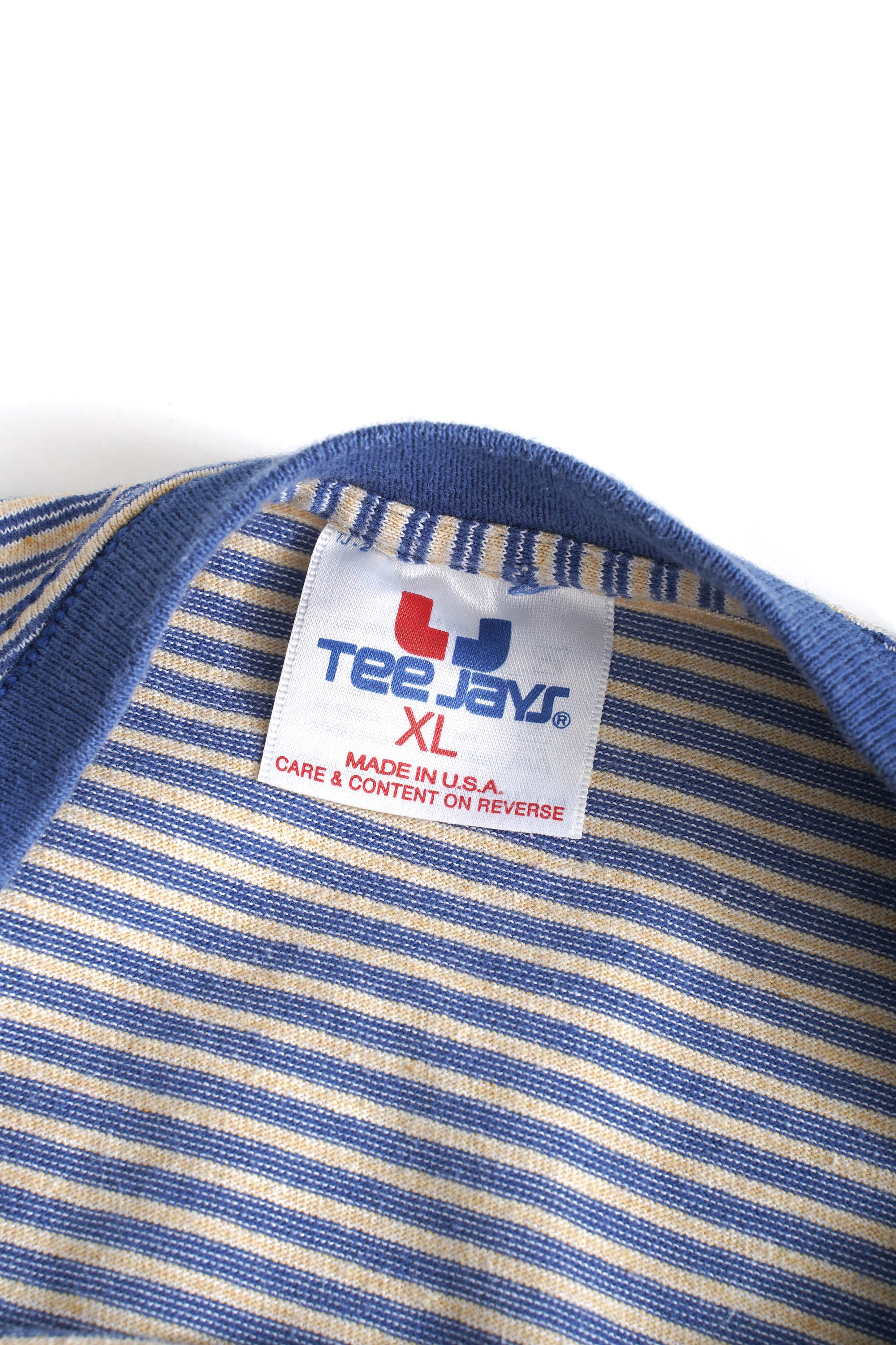90S MADE IN USA TEE JAYS STRIPED T-SHIRT