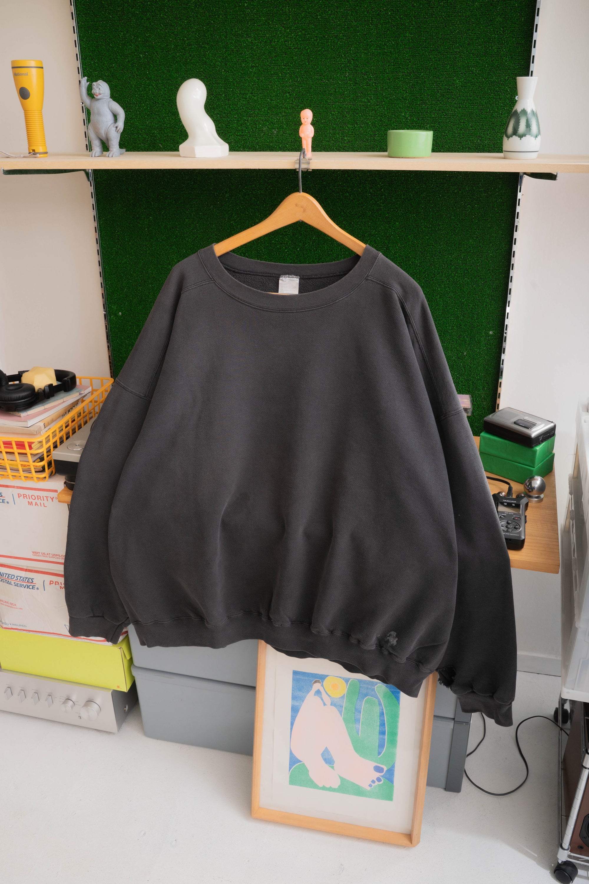 80~90S MADE IN USA DAMAGED SWEAT SHIRT