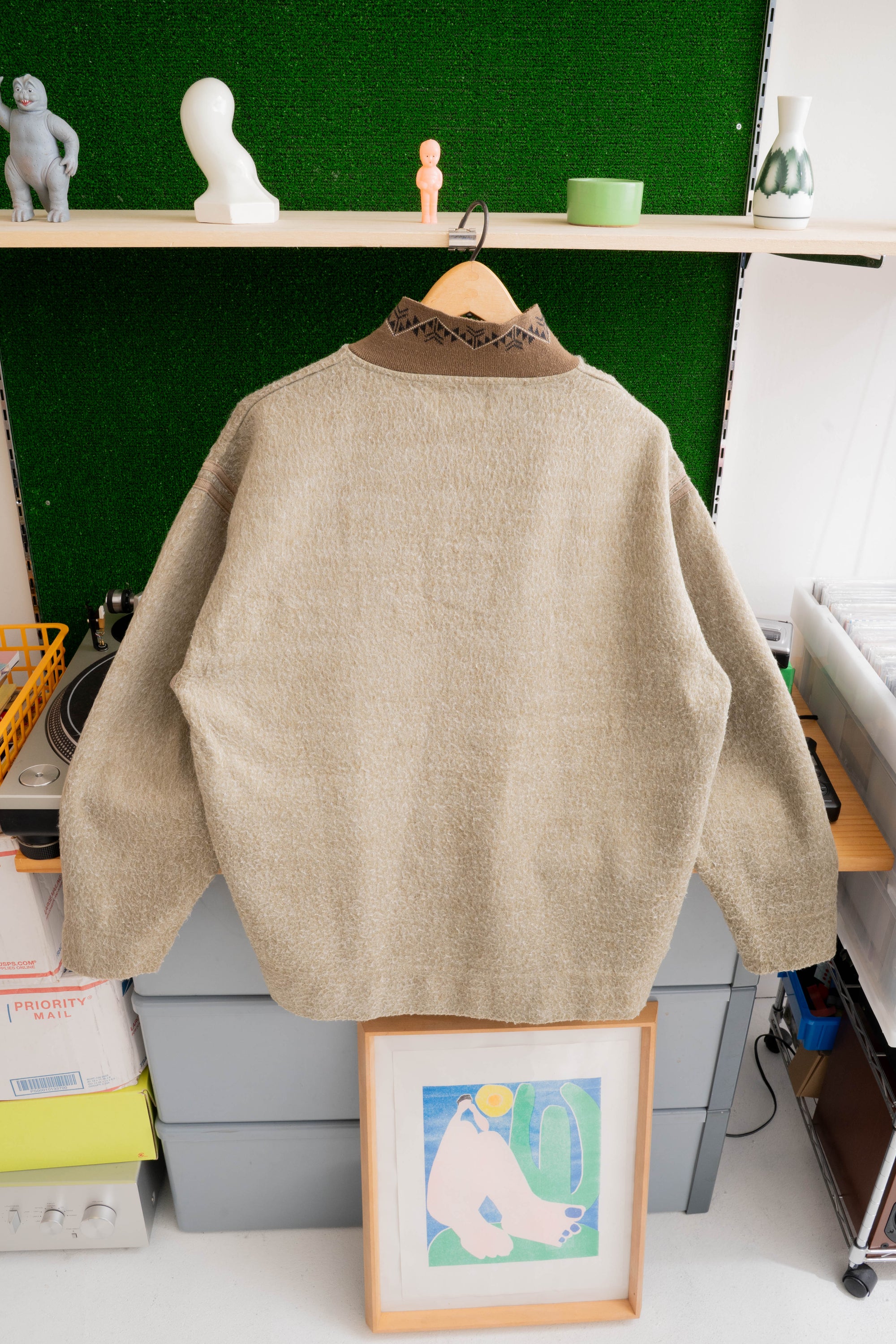 90S ROCK ISLAND HENRY NECK FLEECE PULLOVER
