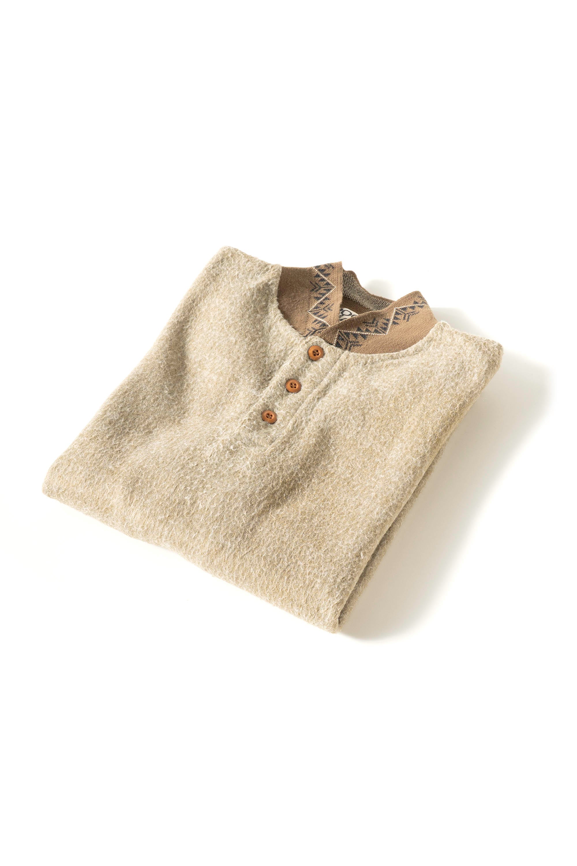 90S ROCK ISLAND HENRY NECK FLEECE PULLOVER