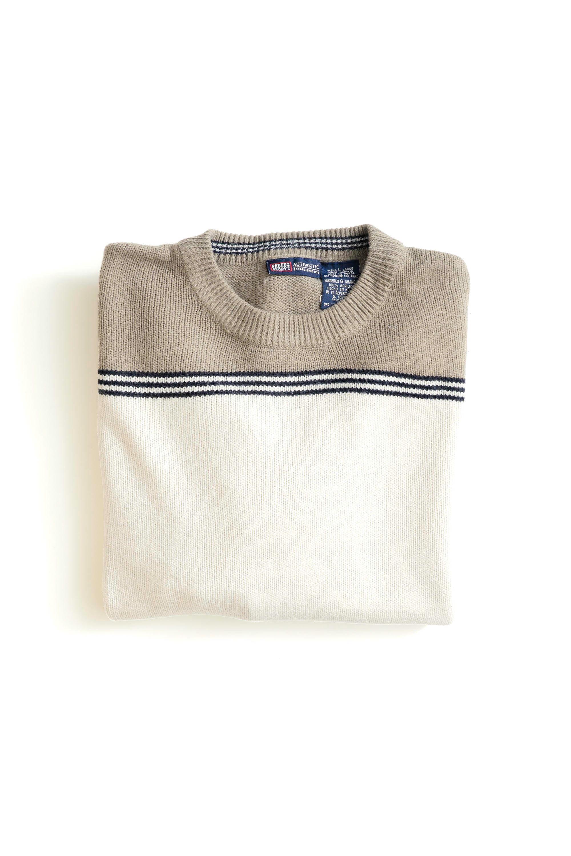 90~00S FADED GLORY STRIPED SWEATER