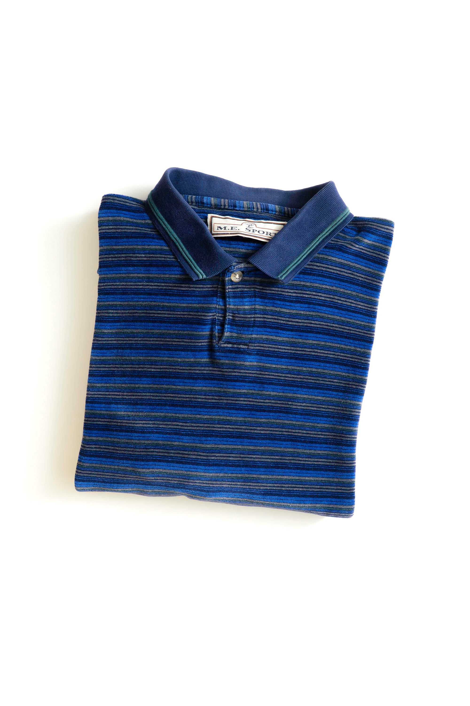 90S M.E.SPORT STRIPED VELOUR POLO