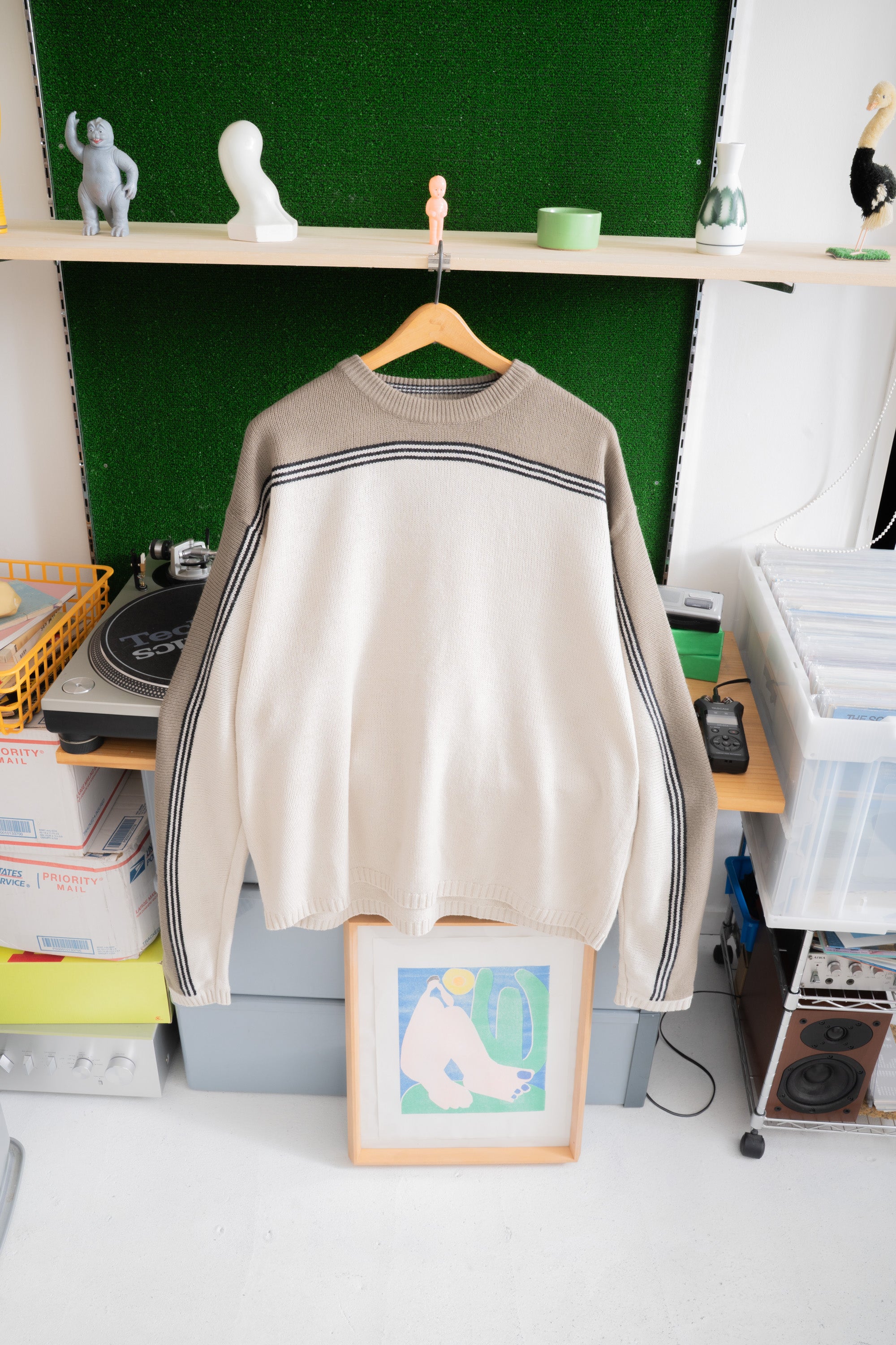 90~00S FADED GLORY STRIPED SWEATER